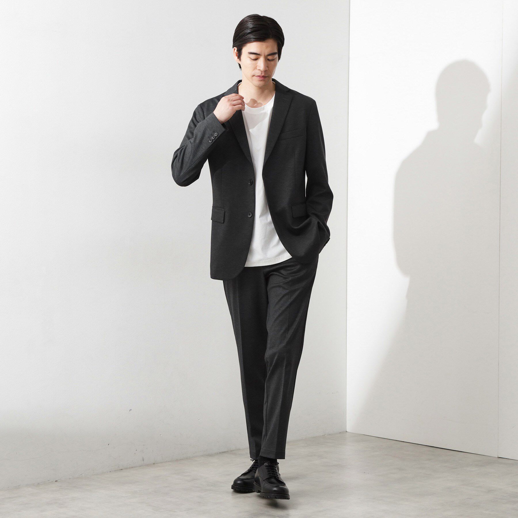 THE SHOP TK「ライトTRジャージジャケット【洗濯機OK/毛玉ができにくい/ストレッチ/セットアップ可】」|テーラードジャケット|