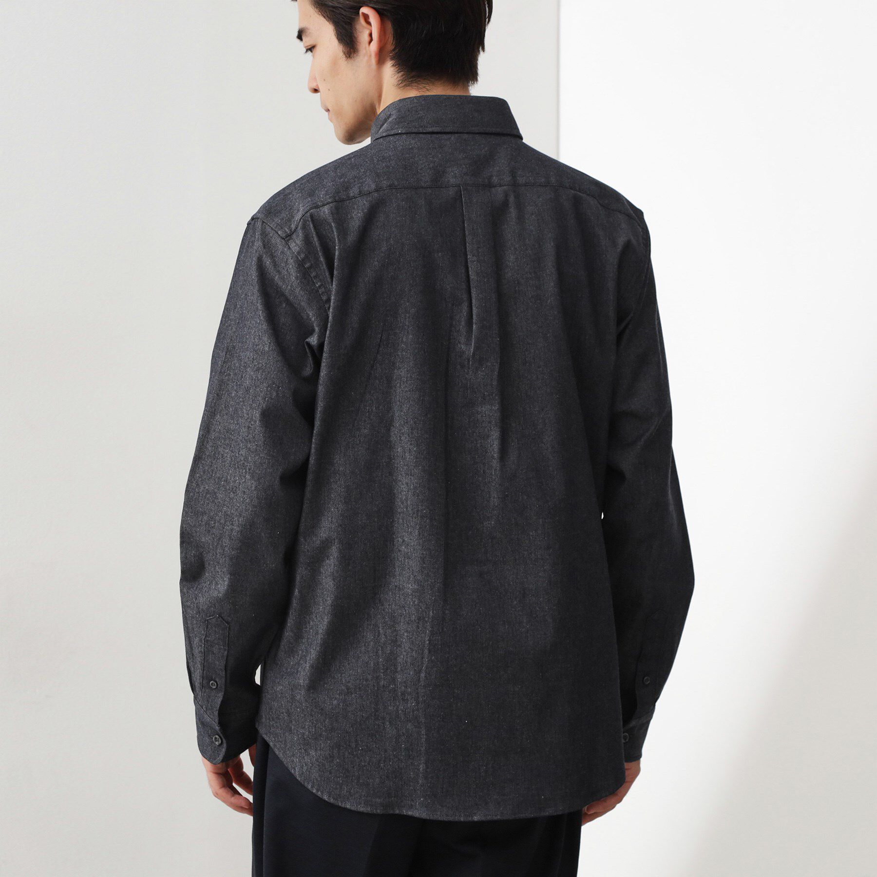 THE SHOP TK「エバーデニムシャツ【色落ちしにくい/洗濯機OK】」|シャツ・ブラウス|