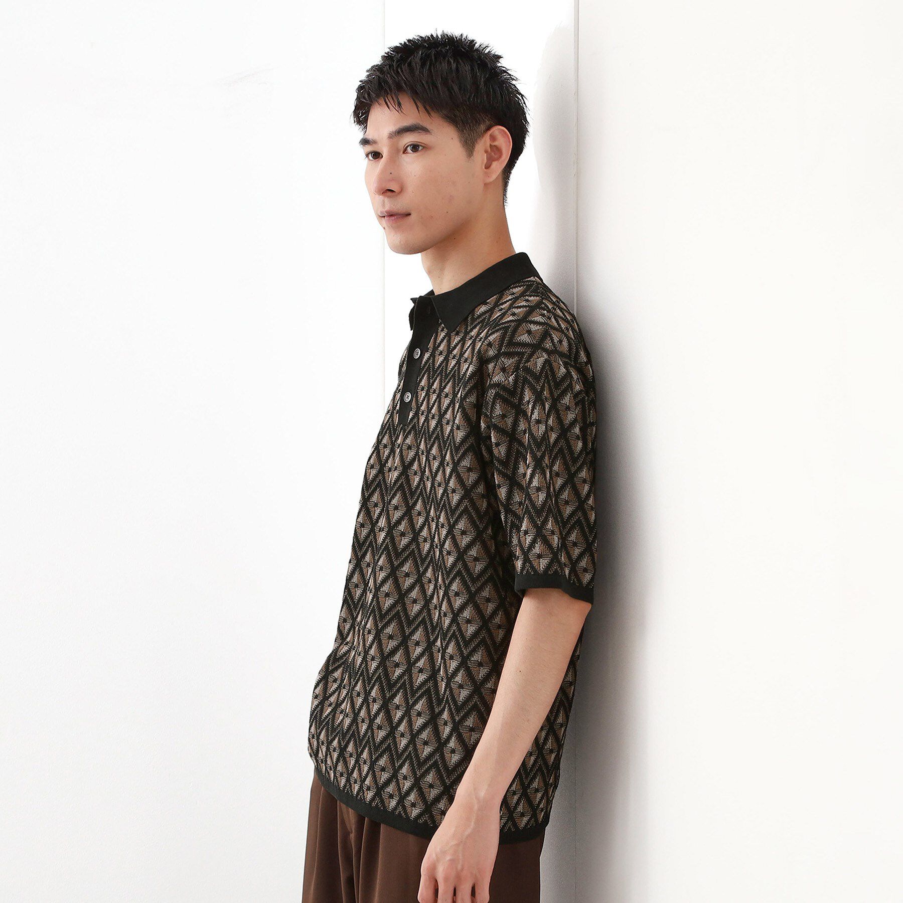 THE SHOP TK「ジオメニットポロシャツ　【洗濯機OK】」|ポロシャツ|