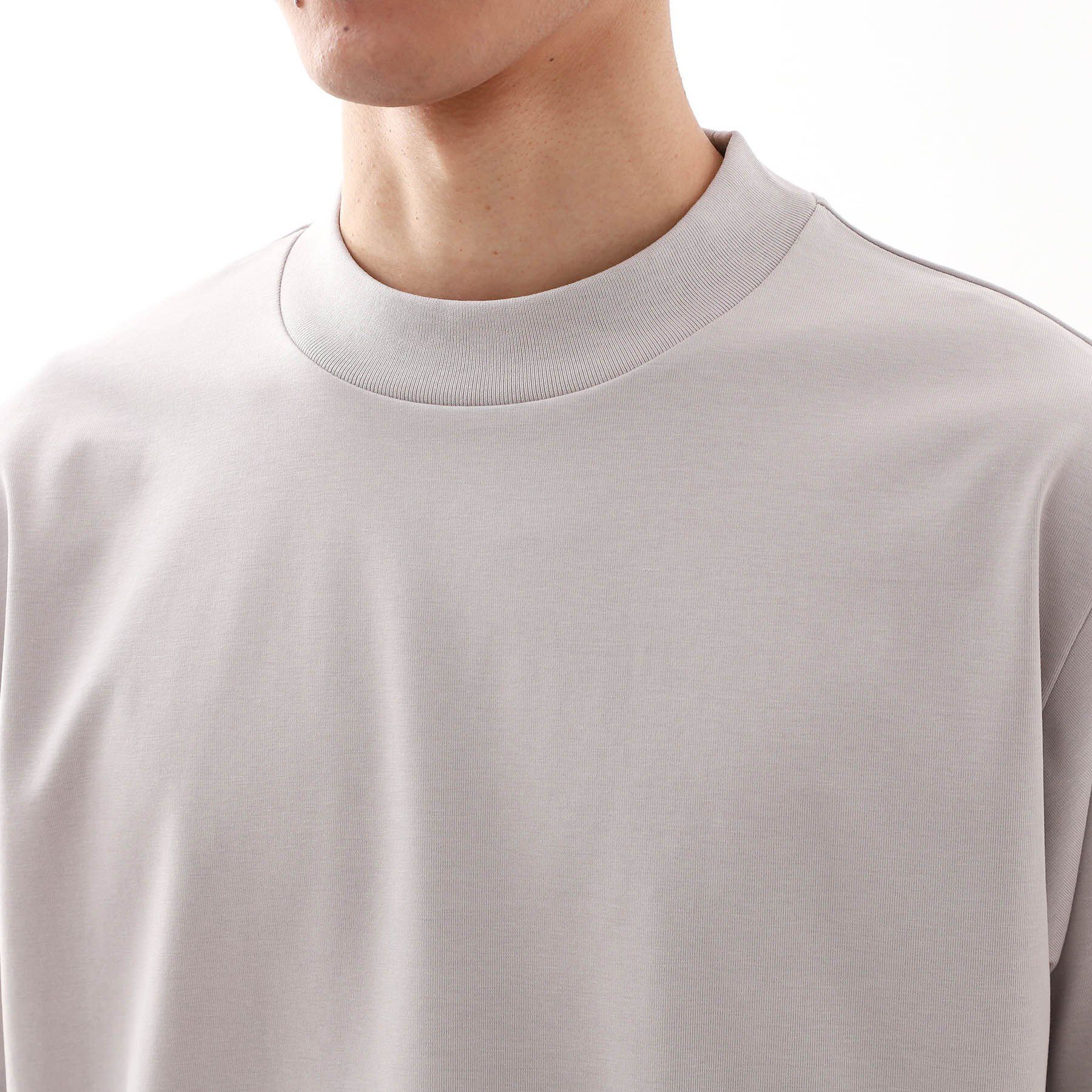 THE SHOP TK「モックネックプレーティング半袖Tシャツ 【接触冷感/洗濯機OK】」|Tシャツ・カットソー|