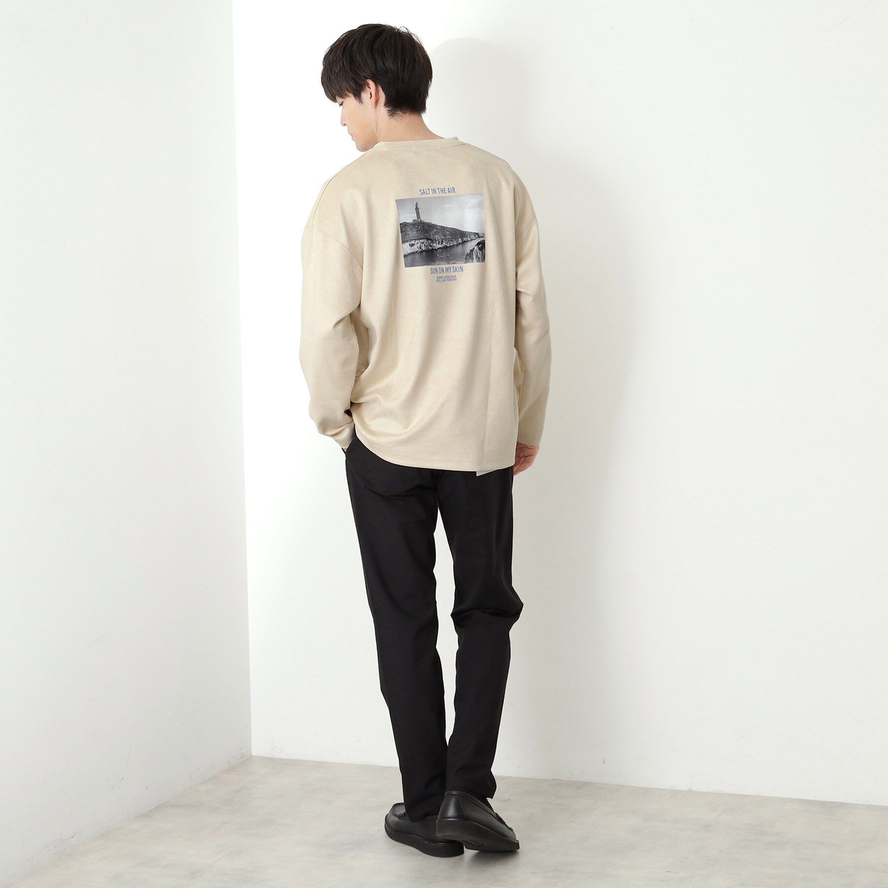 THE SHOP TK「スエード フォトプリントスウェット 【洗濯機OK】」|Tシャツ・カットソー|