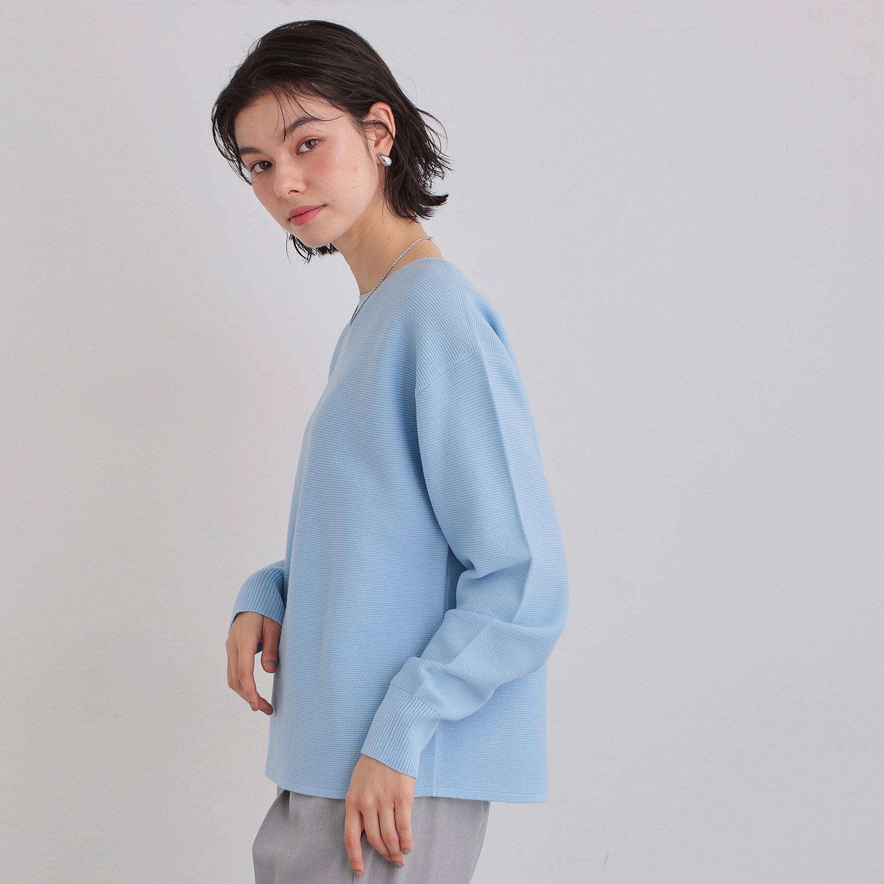 THE SHOP TK「【S-XLサイズ/選べる6色】どこから見ても美しい ガーターニット/蓄熱/洗濯機OK」|ニット・セーター|