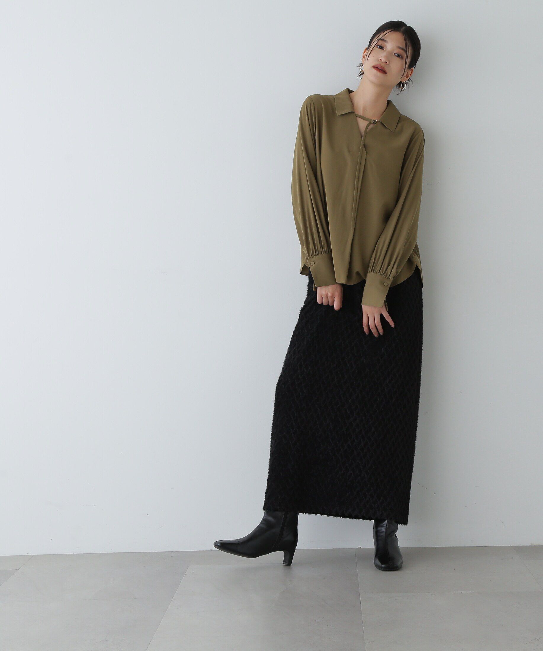  「フラッフィーイージータイトスカート」|スカート|