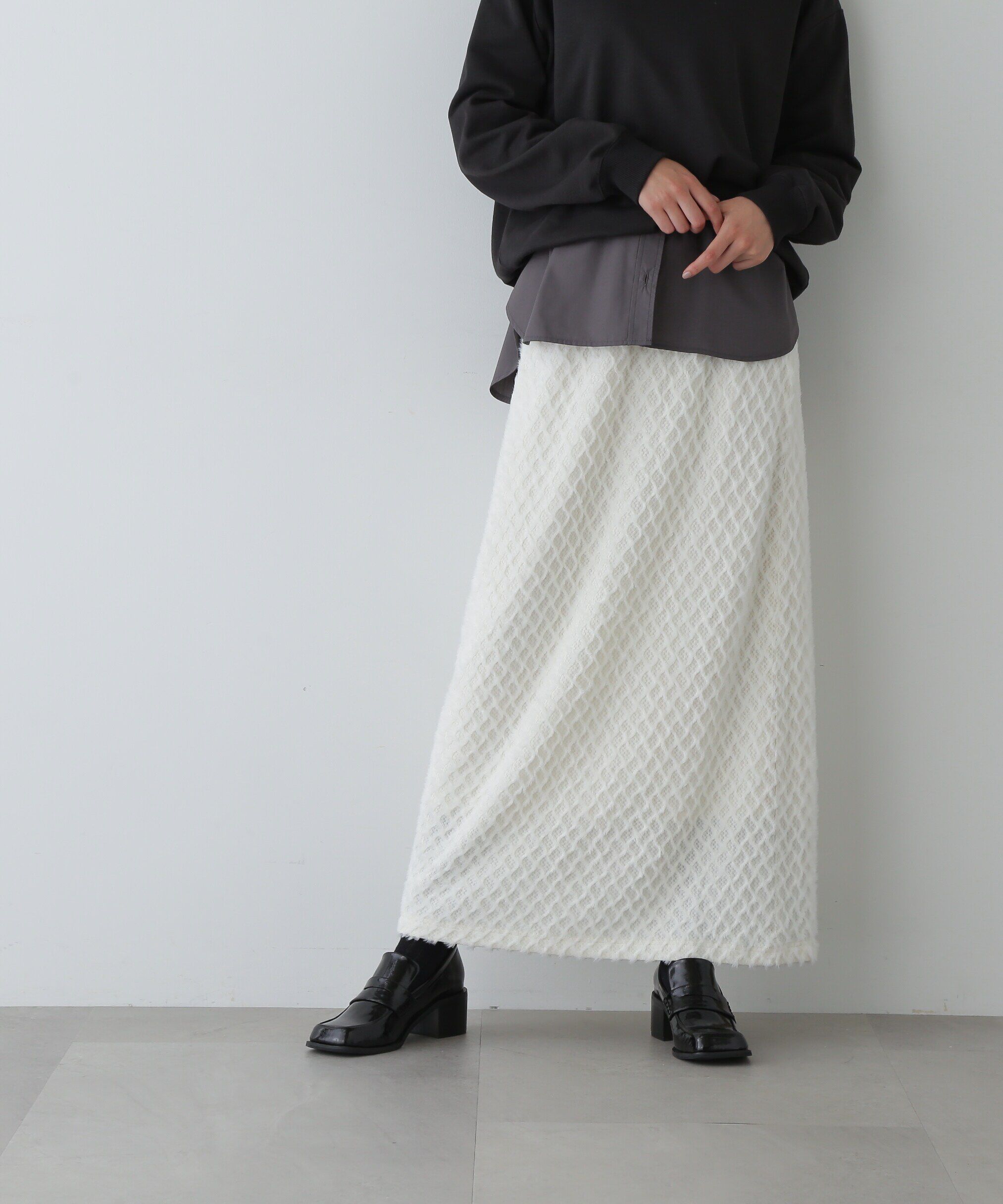  「フラッフィーイージータイトスカート」|スカート|