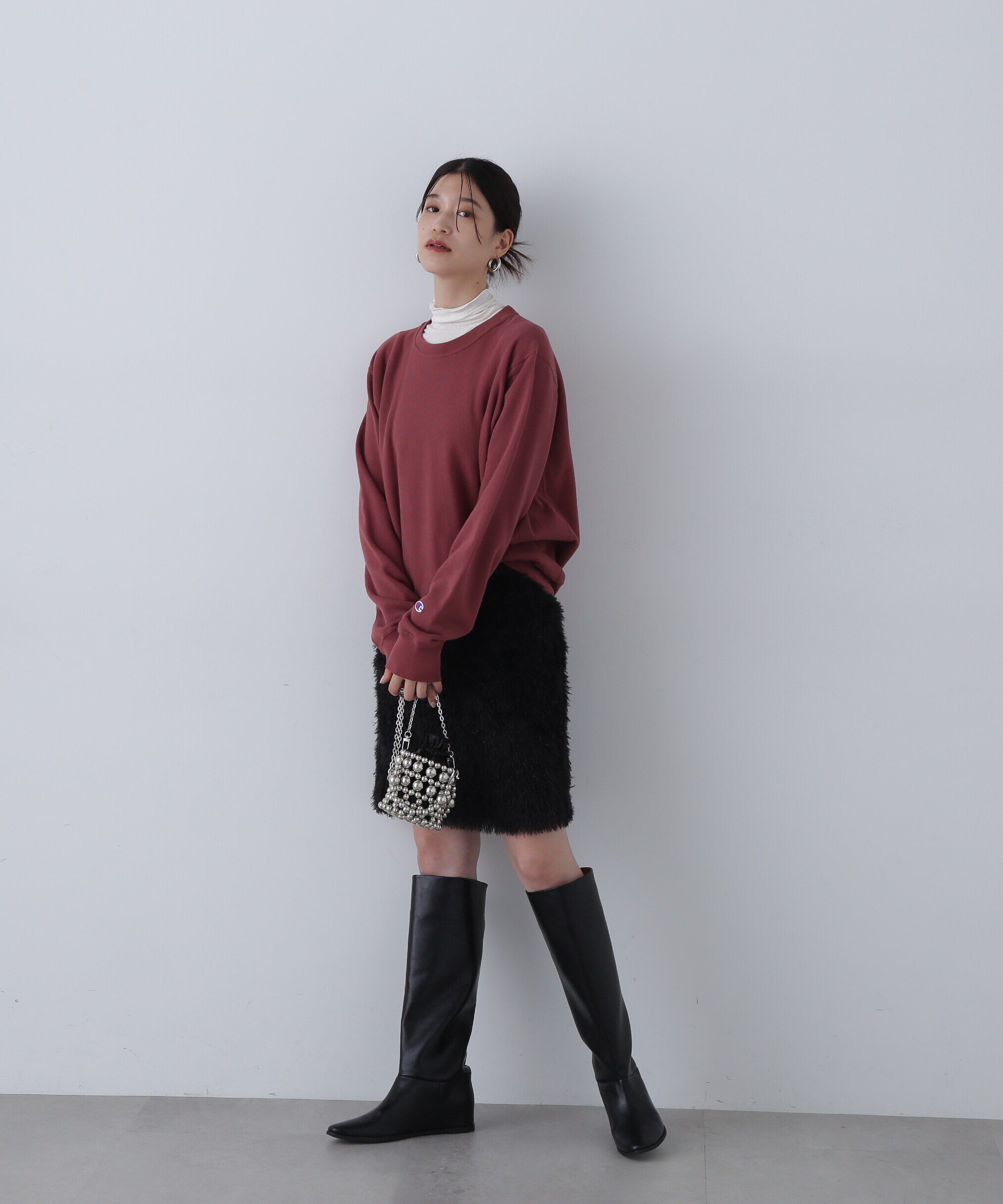  「モケモケフェザーミニスカート」|スカート|