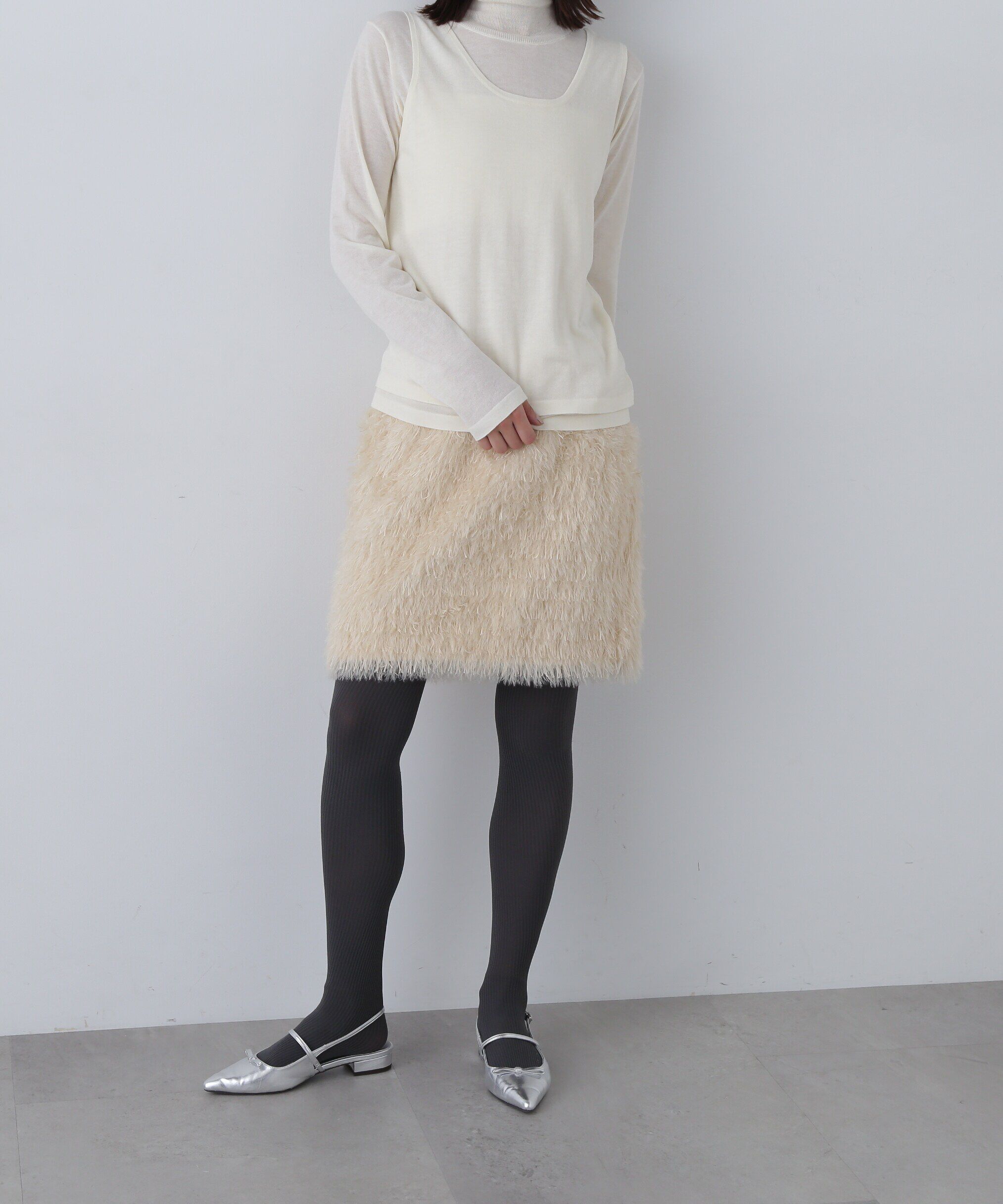  「モケモケフェザーミニスカート」|スカート|