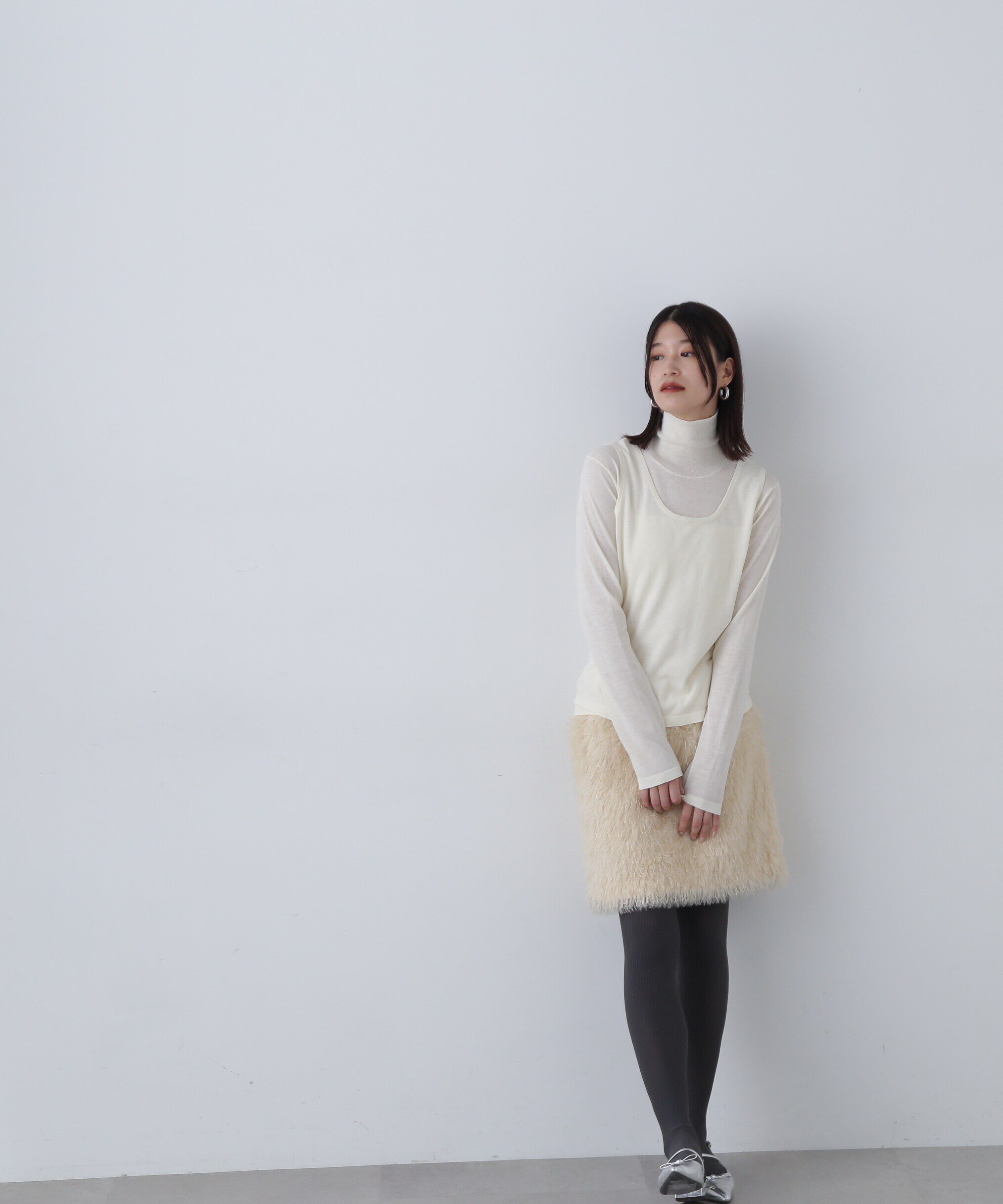  「モケモケフェザーミニスカート」|スカート|