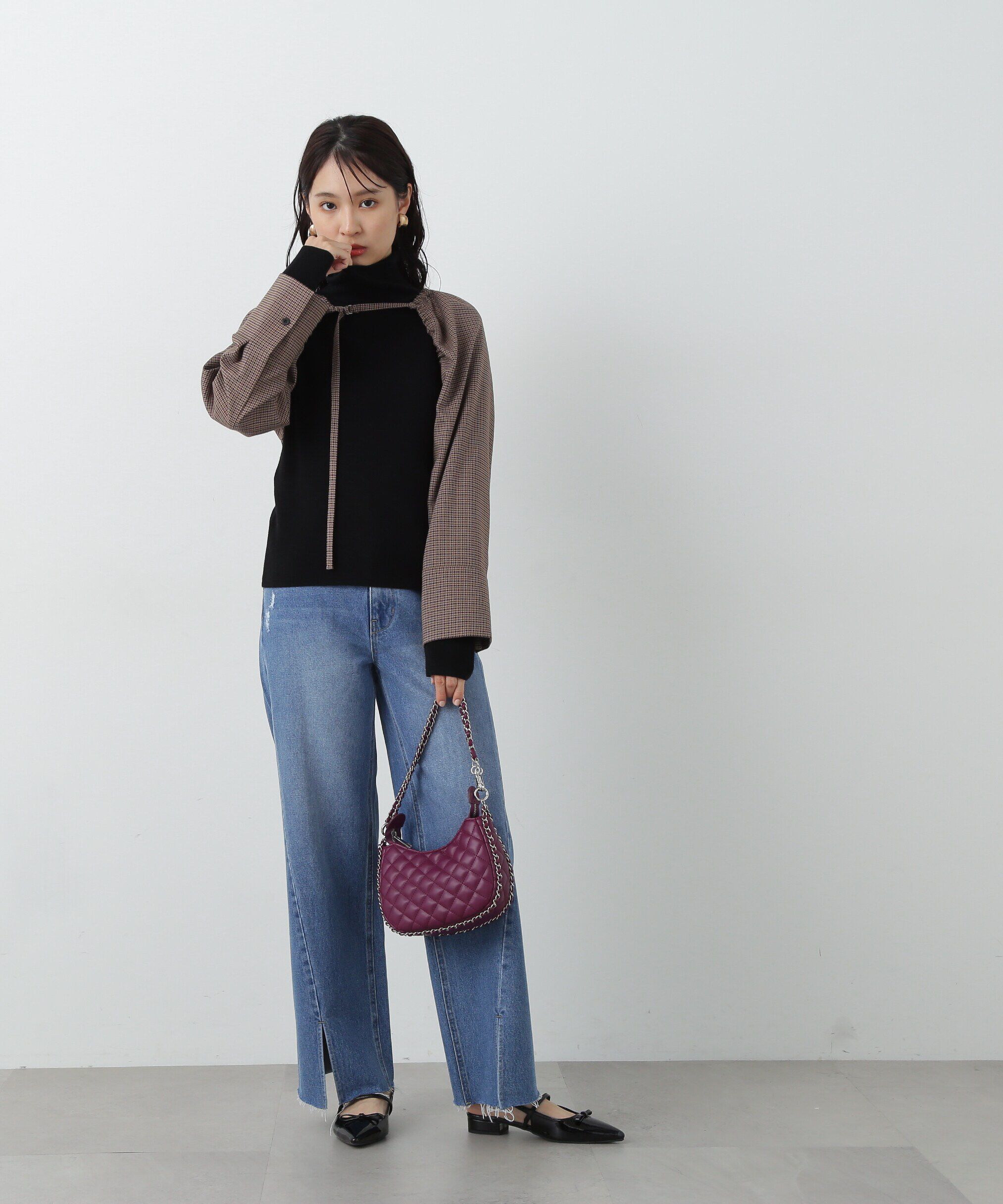  「ウール混ハイネックニット」|ニット・セーター|