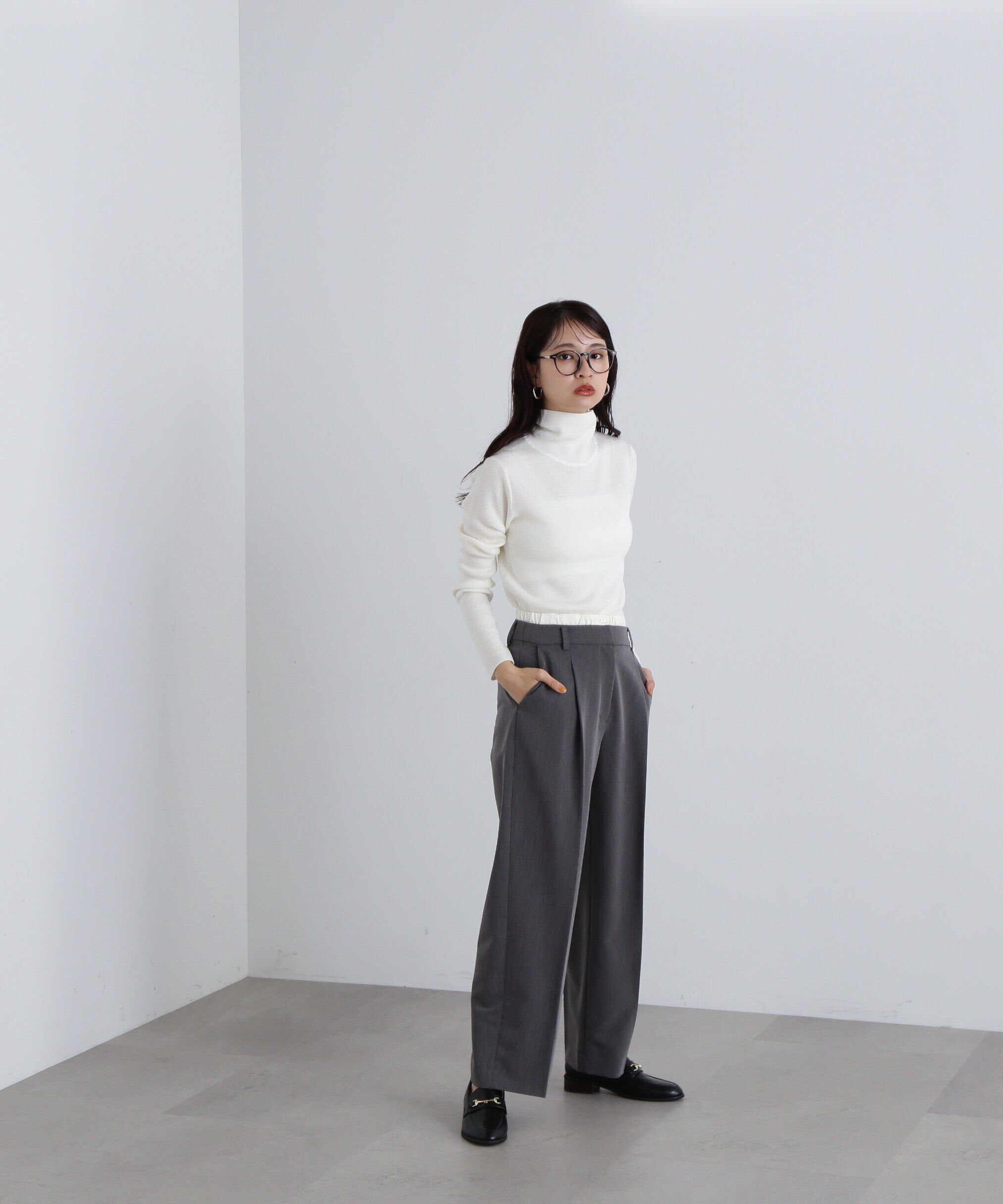  「ウール混ハイネックニット」|ニット・セーター|