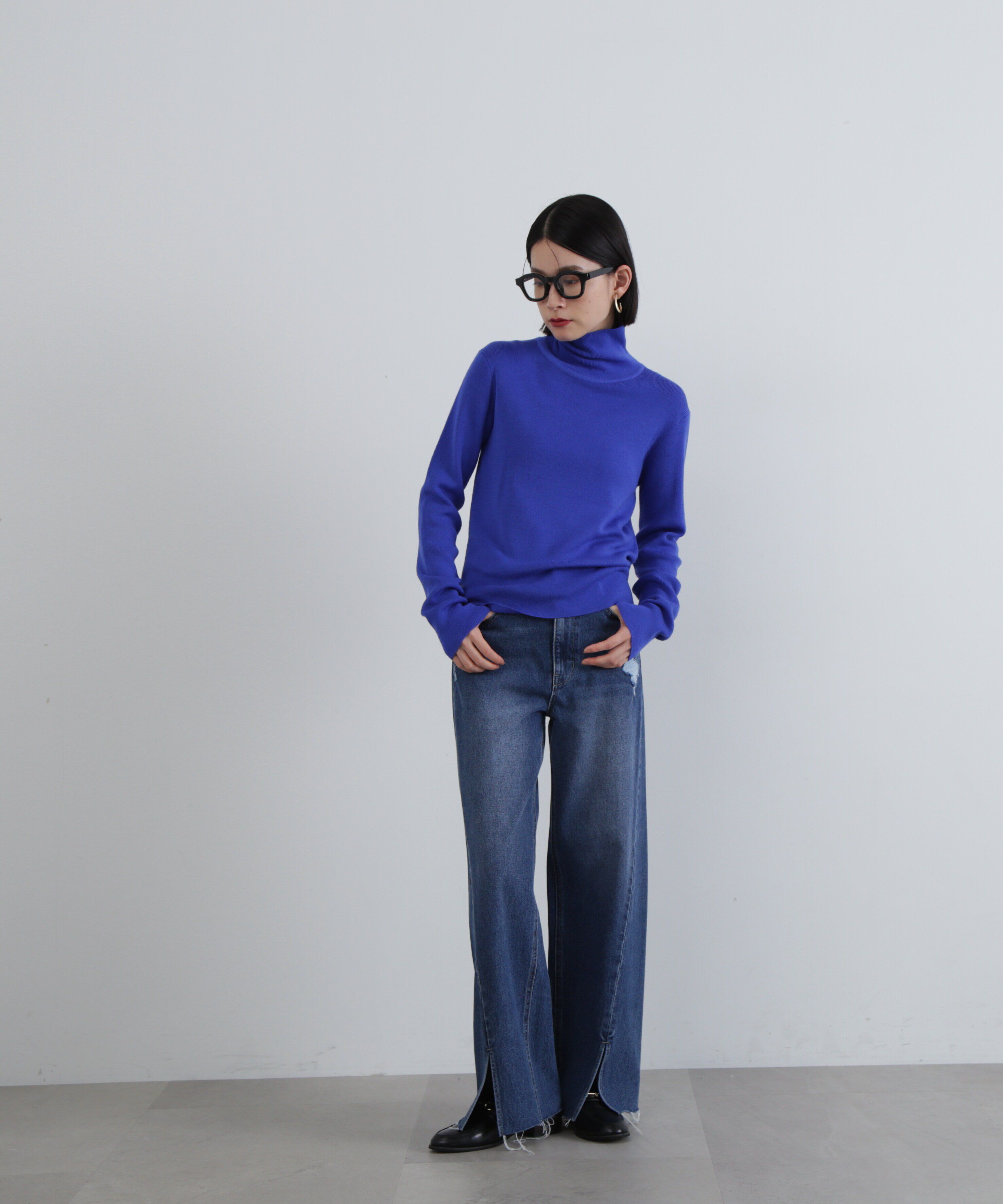  「ウール混ハイネックニット」|ニット・セーター|