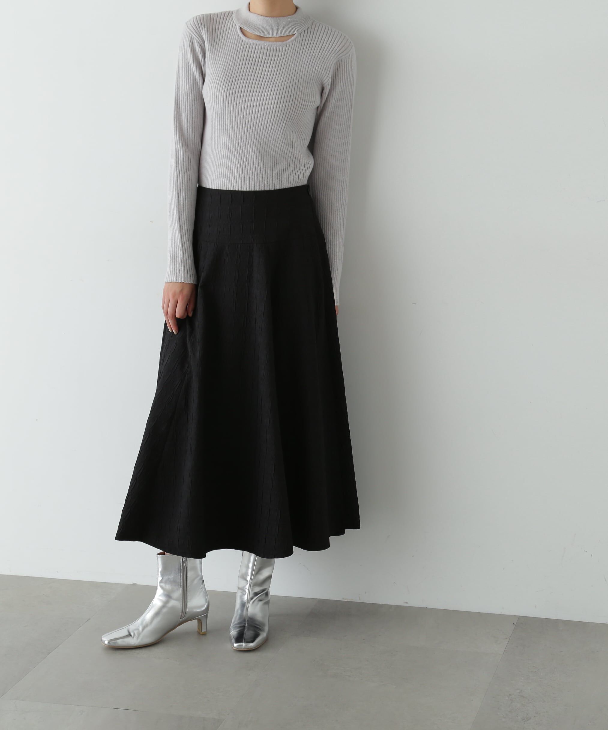  「ジャガードフレアスカート《S Size Line》」|スカート|