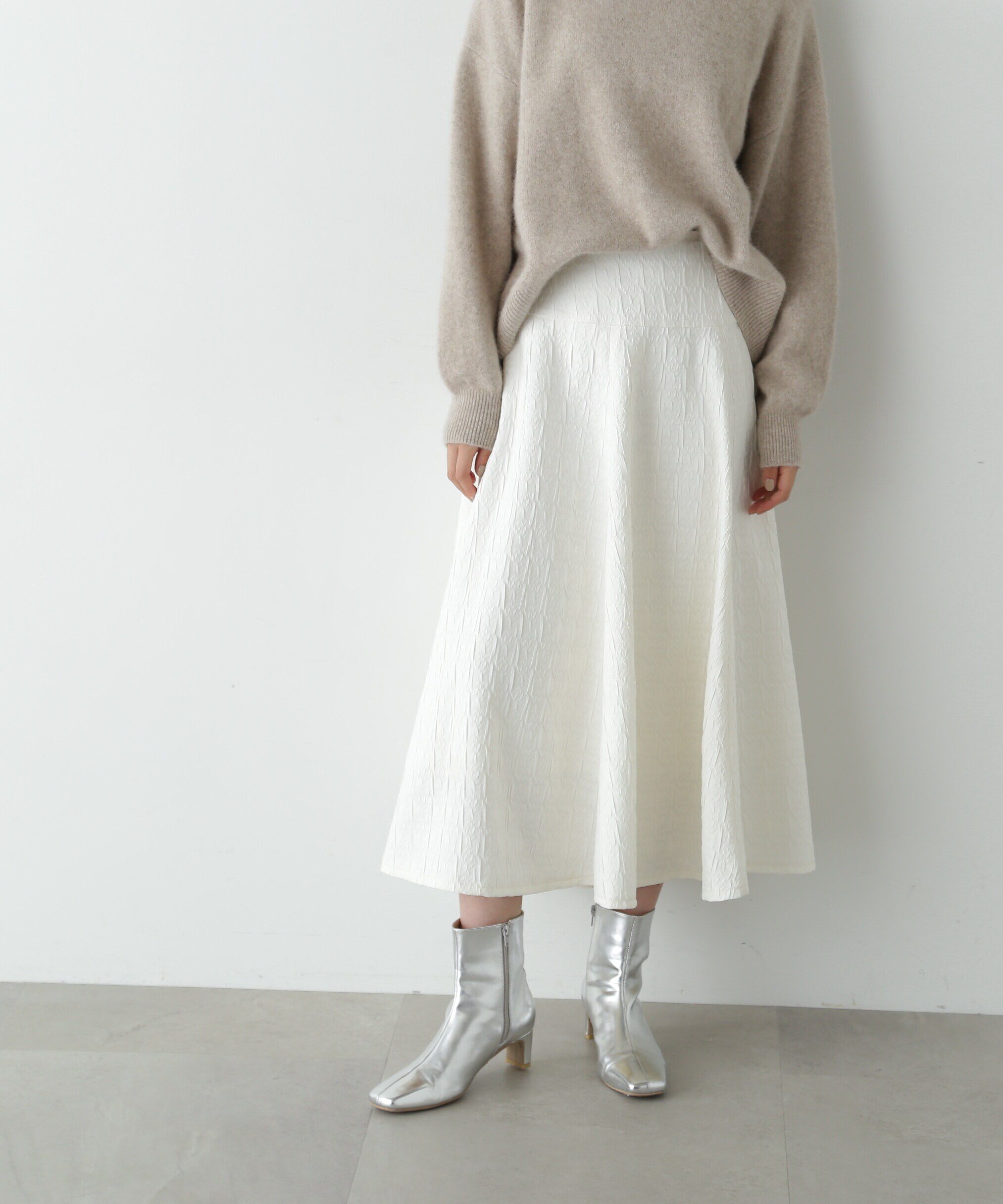  「ジャガードフレアスカート《S Size Line》」|スカート|