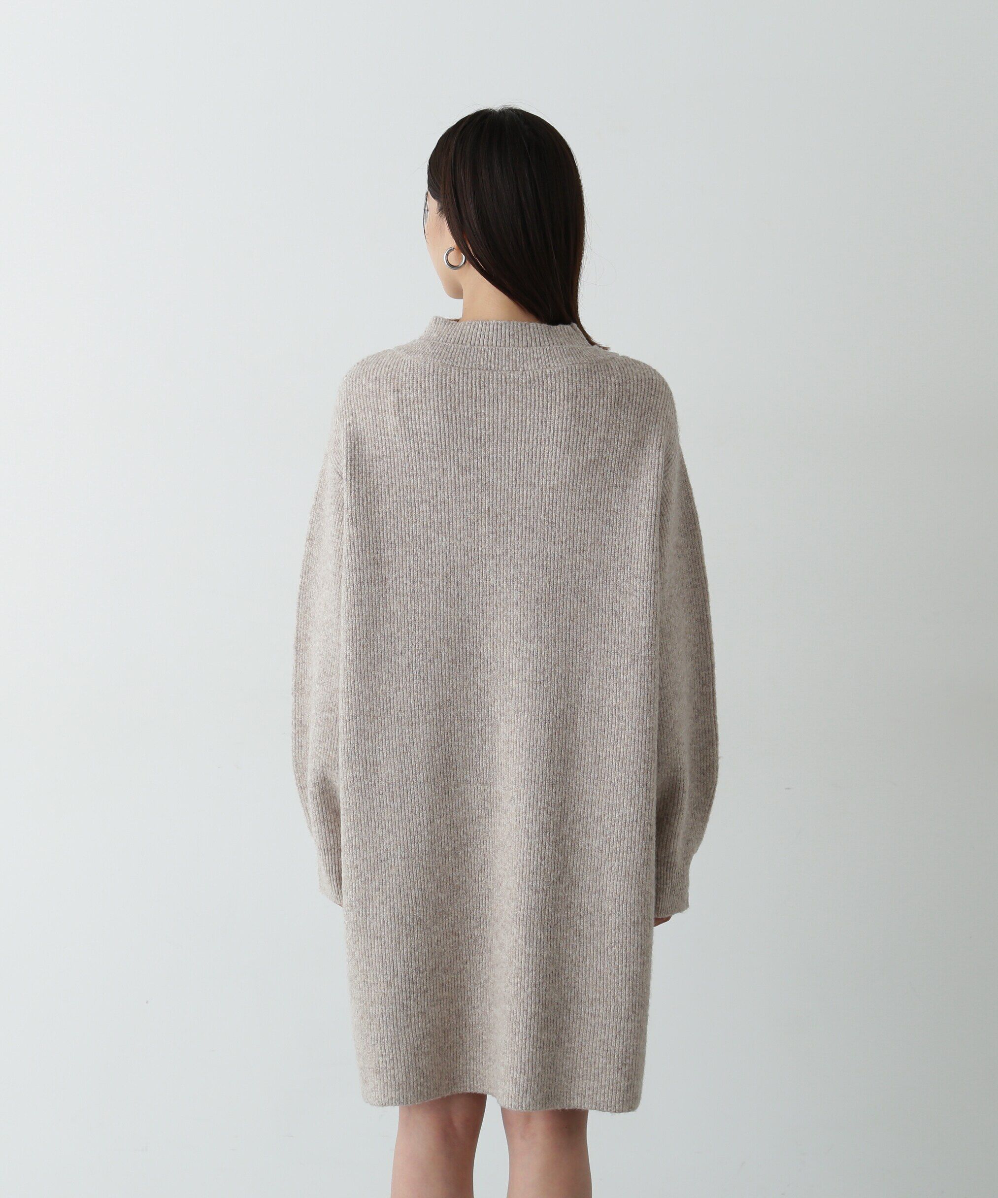  「レイヤード風畦ニットミディワンピース」|ワンピース|