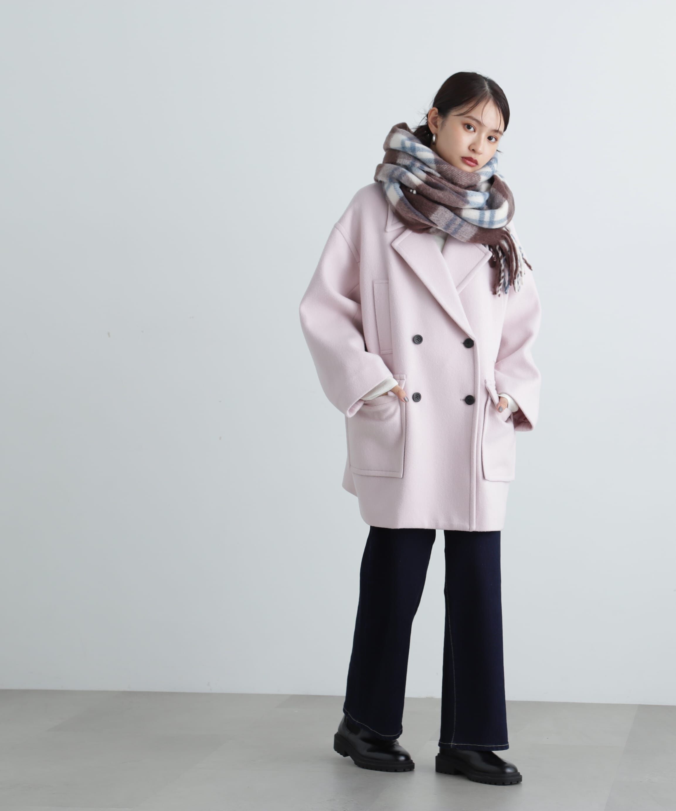  「フリンジチェックストール」|マフラー|