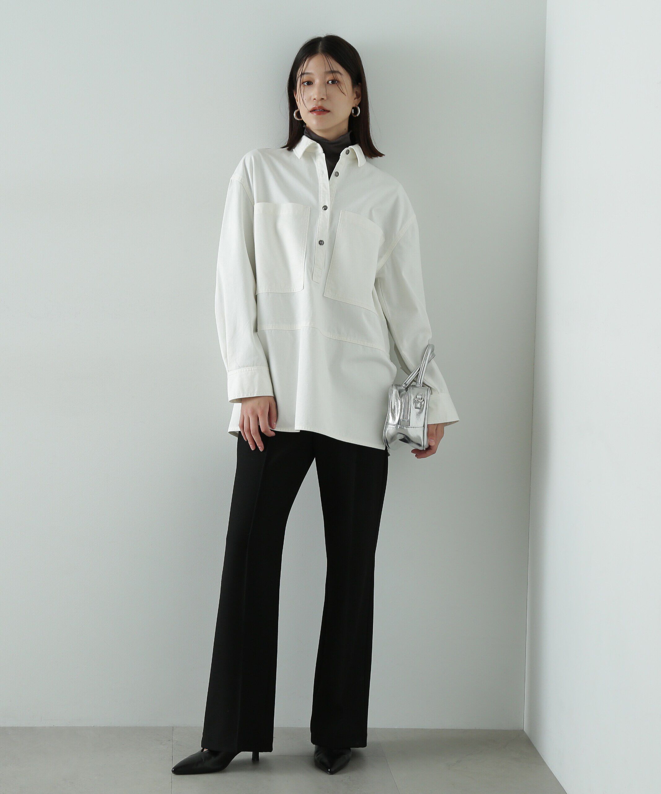  「サイドスリットオーバーサイズシャツ」|シャツ・ブラウス|