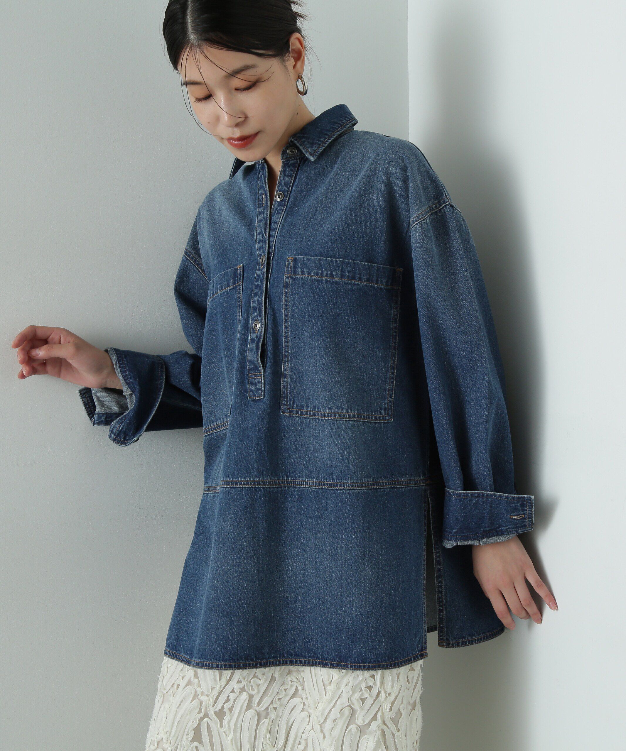  「サイドスリットオーバーサイズシャツ」|シャツ・ブラウス|