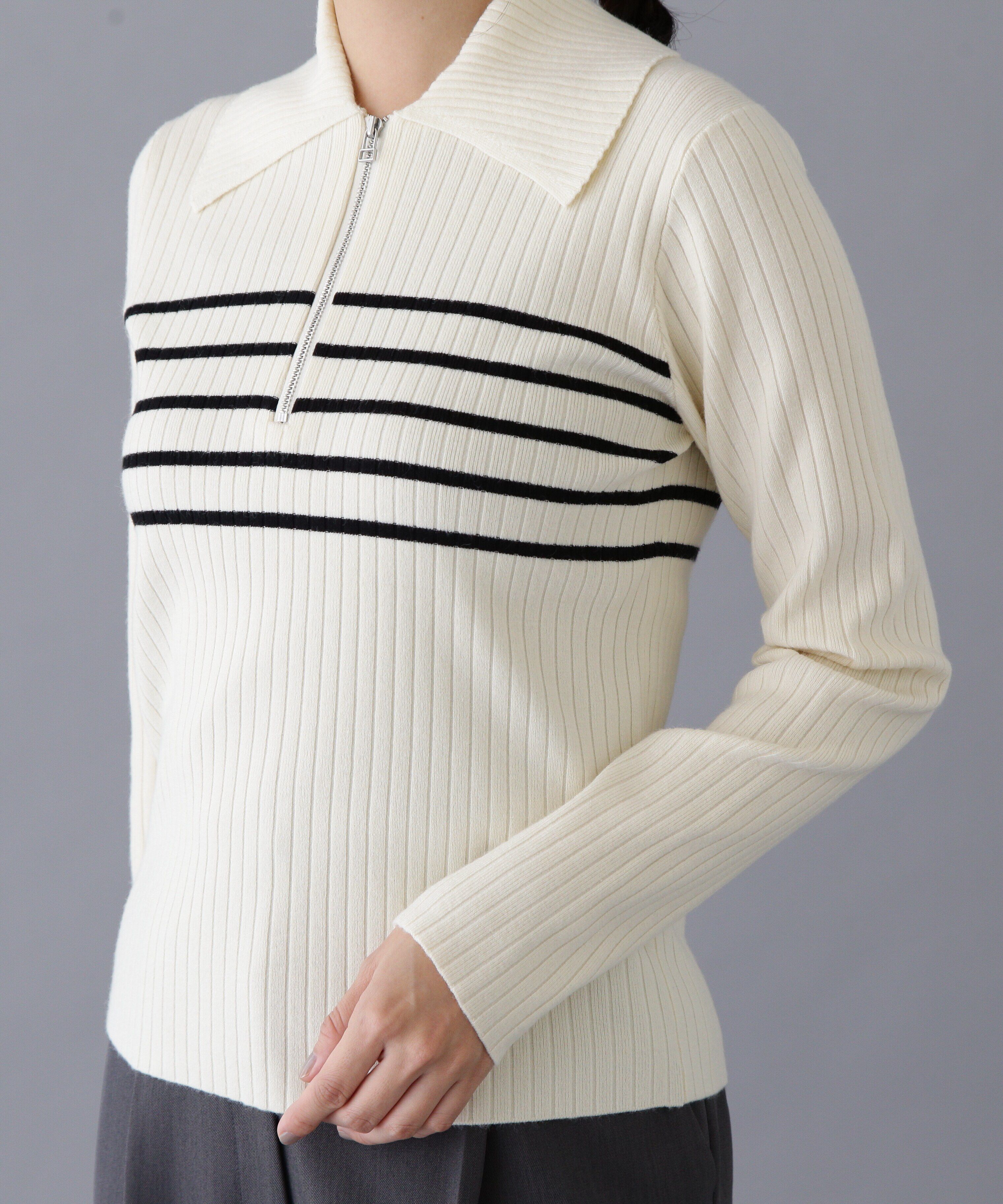  「ハーフジップニット」|ニット・セーター|