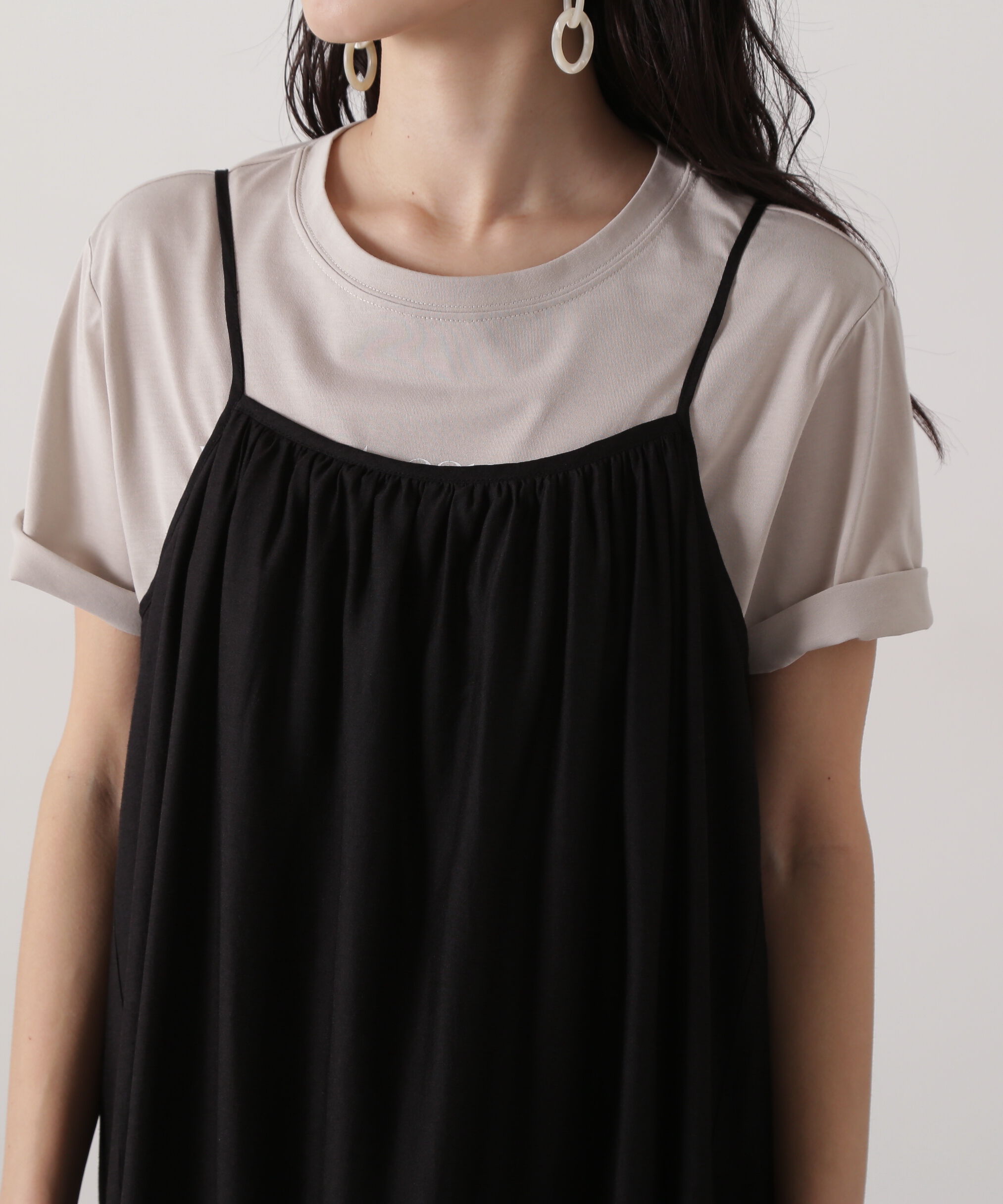  「ギャザーキャミワンピース」|ワンピース|