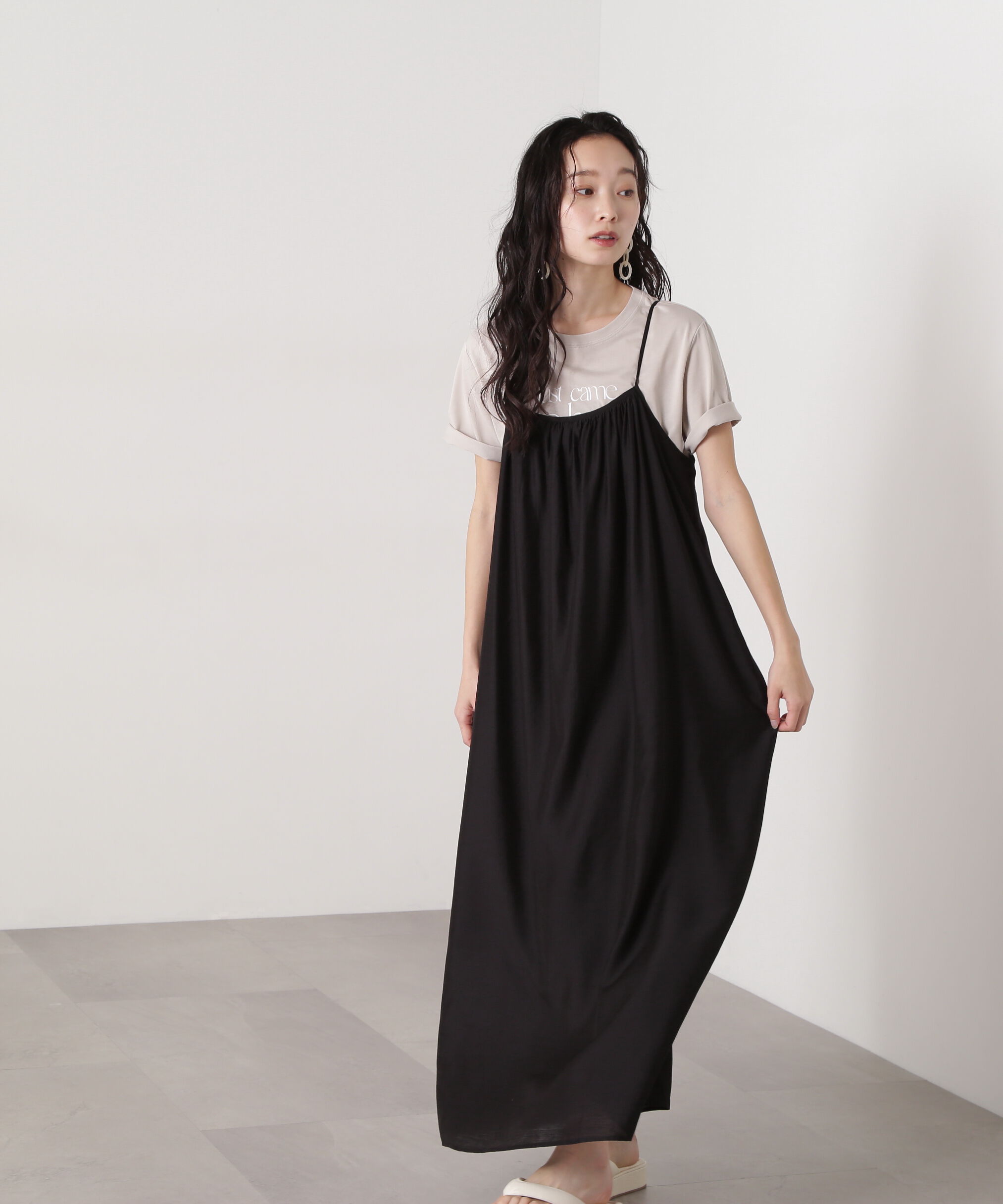  「ギャザーキャミワンピース」|ワンピース|