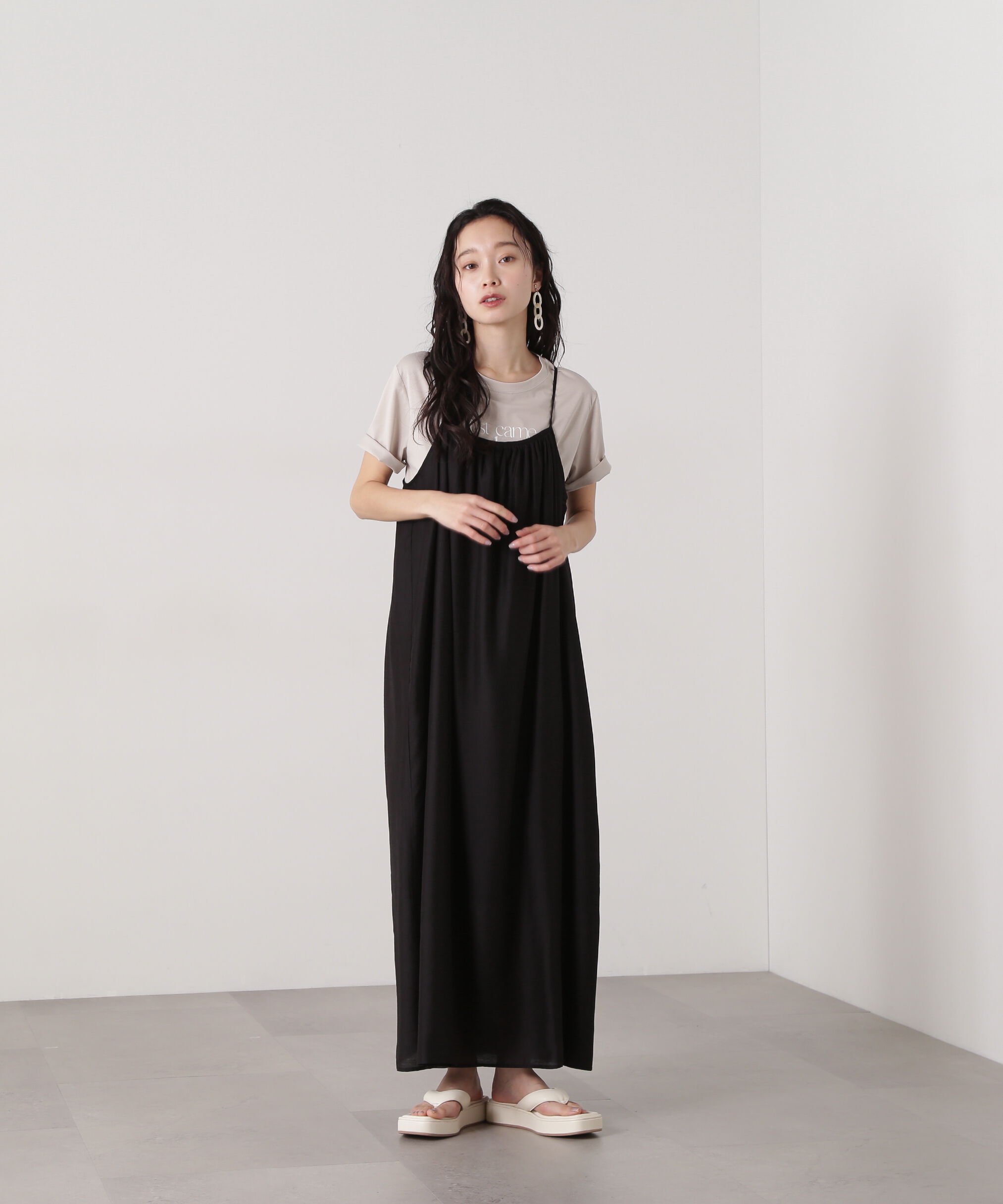  「ギャザーキャミワンピース」|ワンピース|