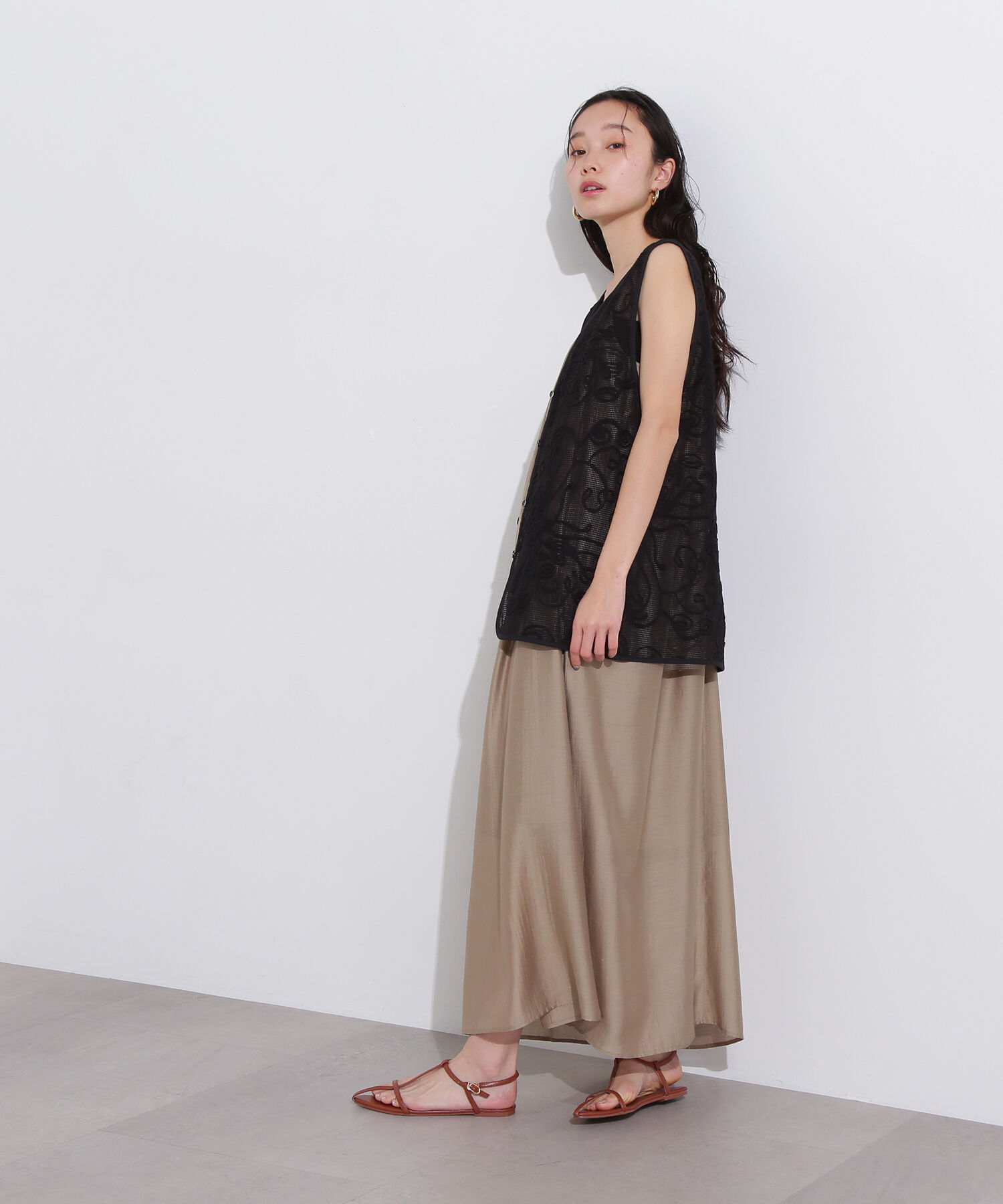  「ギャザーキャミワンピース」|ワンピース|