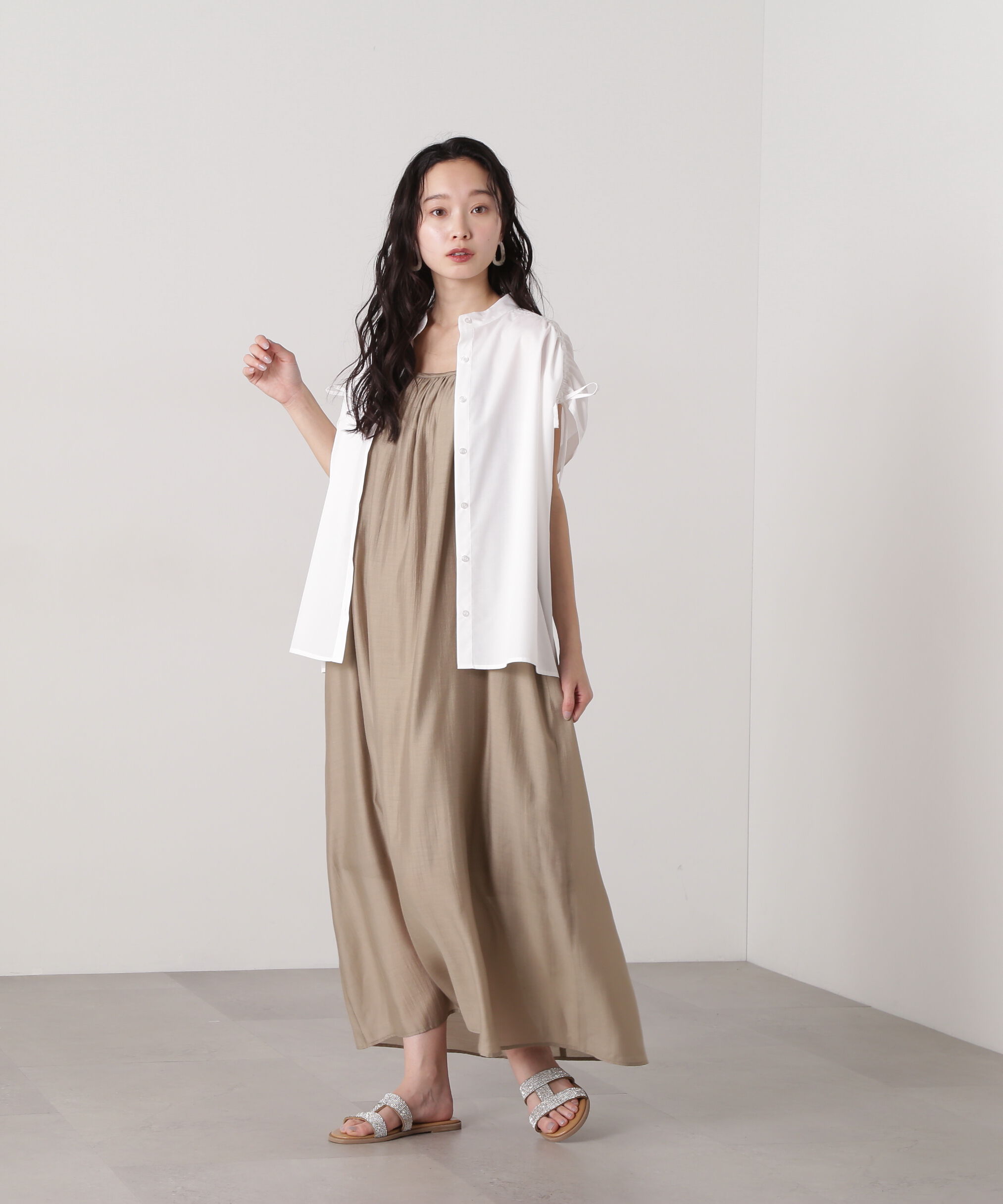  「ギャザーキャミワンピース」|ワンピース|