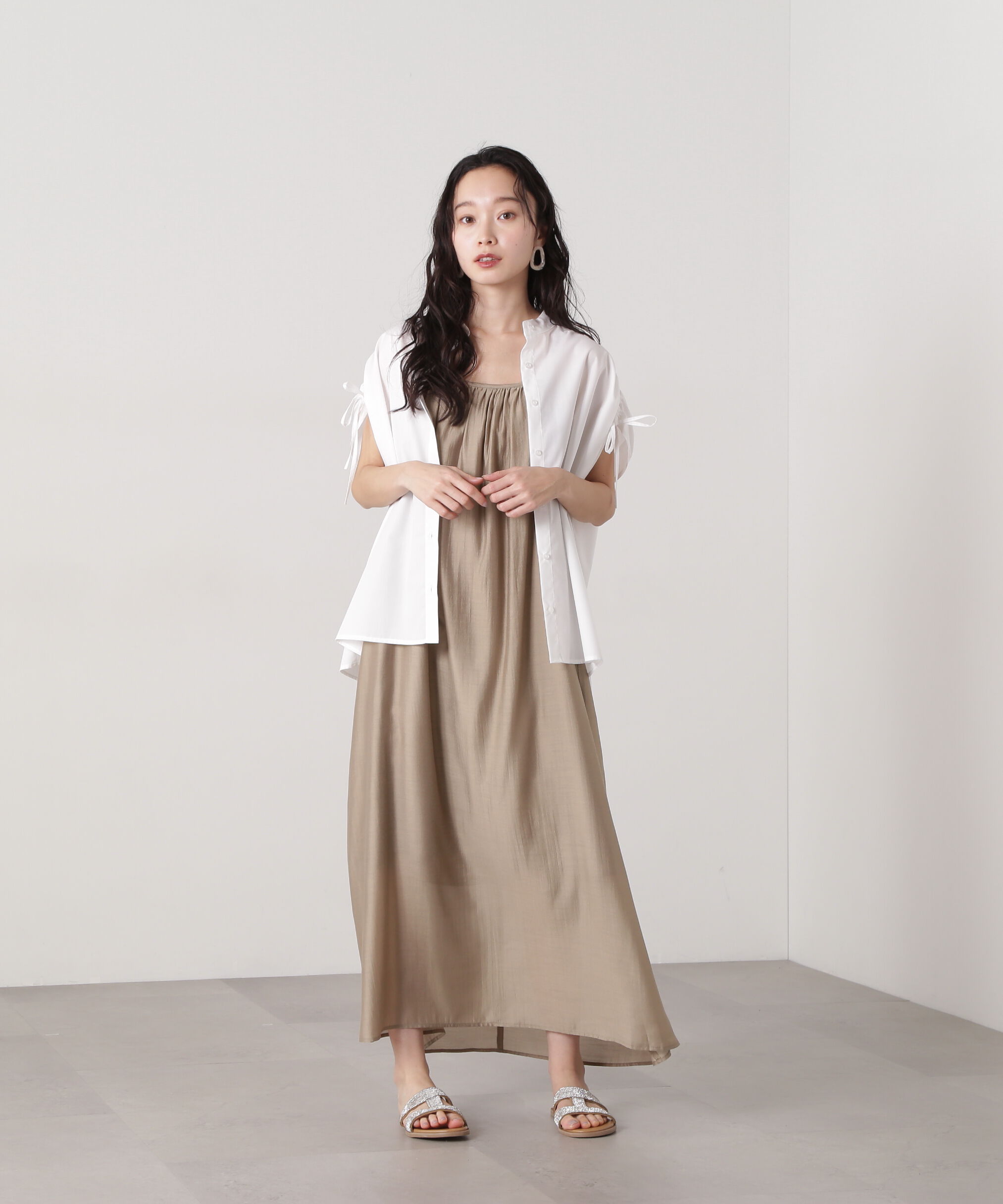  「ギャザーキャミワンピース」|ワンピース|