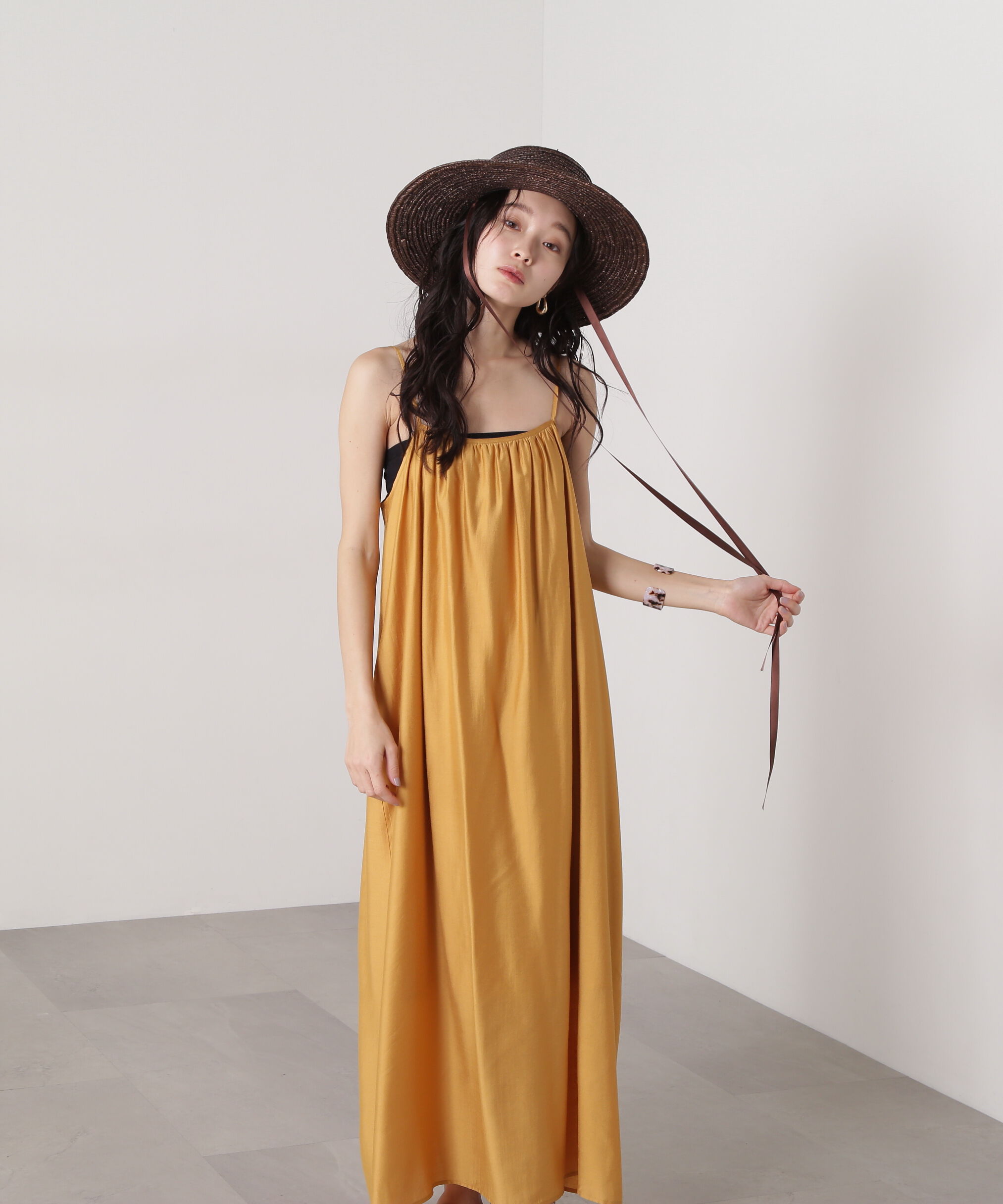  「ギャザーキャミワンピース」|ワンピース|