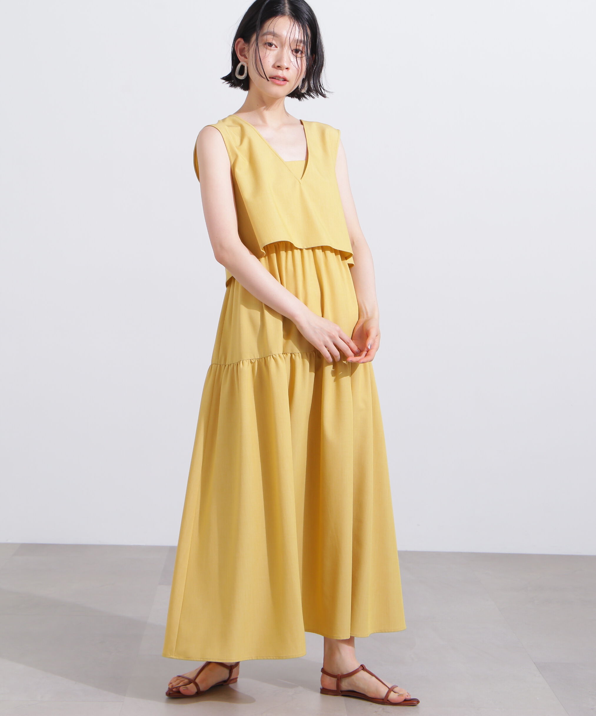  「Vトップキャミワンピースセット」|ワンピース|