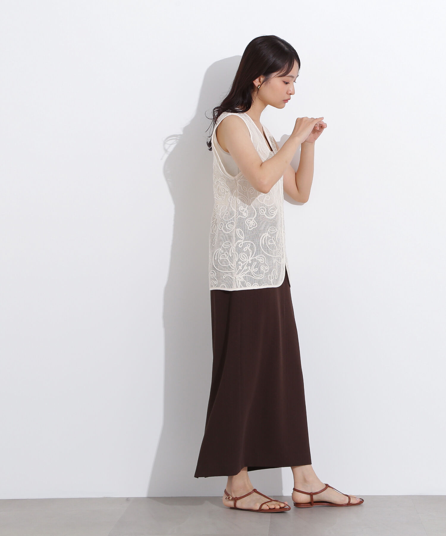  「ウエストダーツタイトスカート」|スカート|