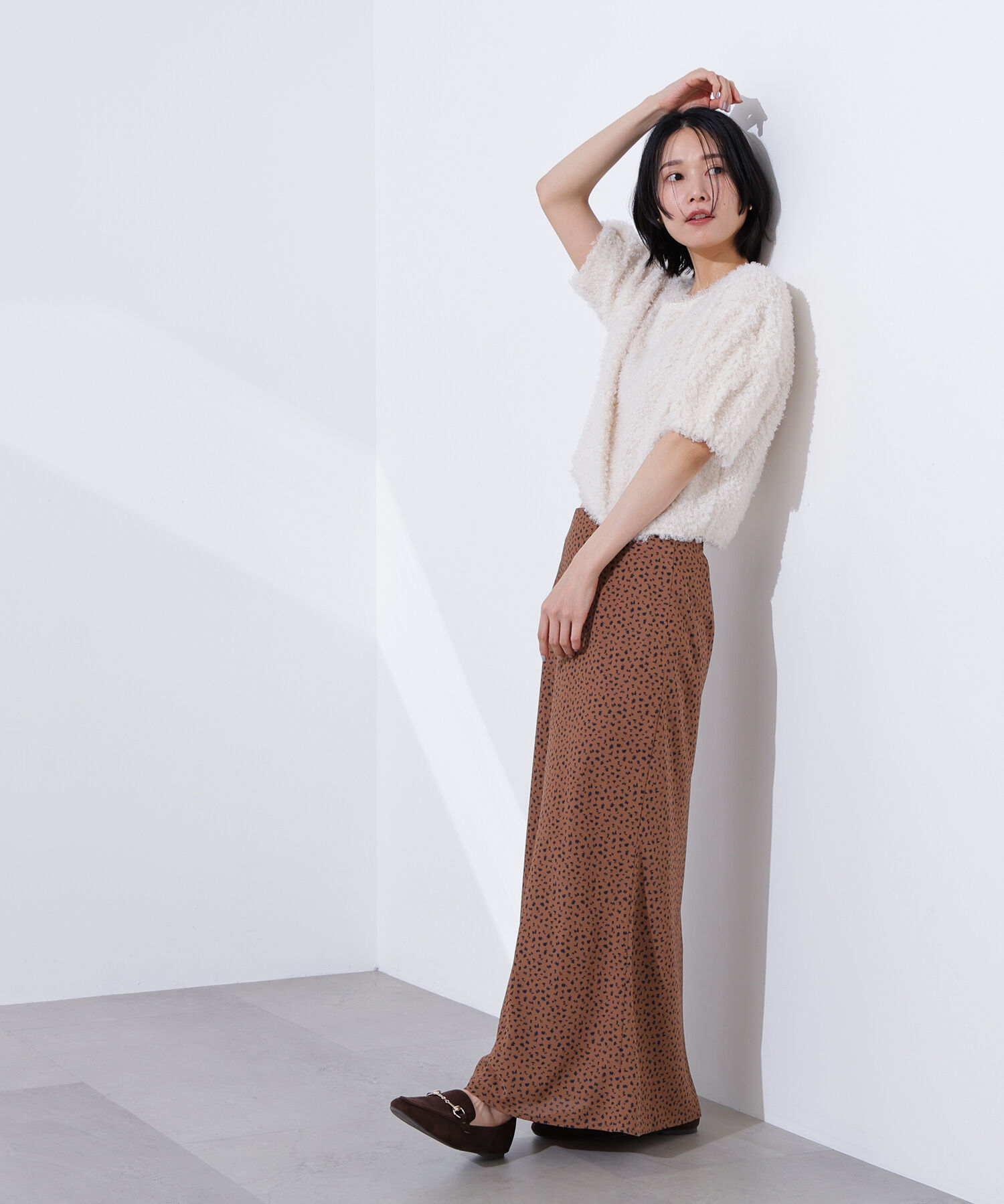  「アニマルプリントナロースカート」|スカート|