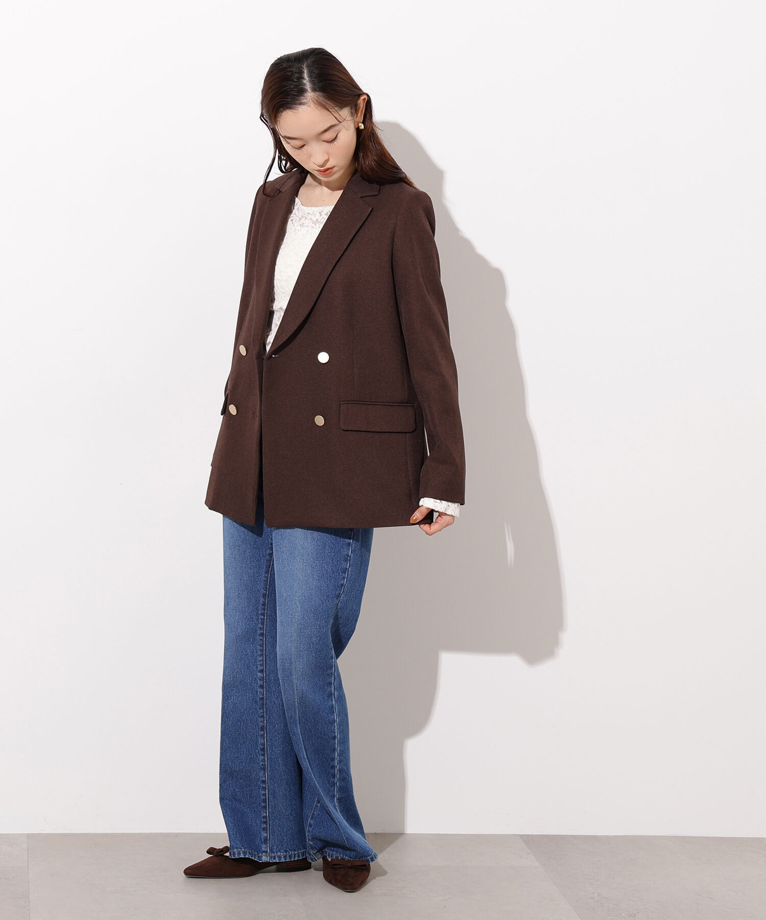  「センタープレスフレアデニムパンツ」|その他|