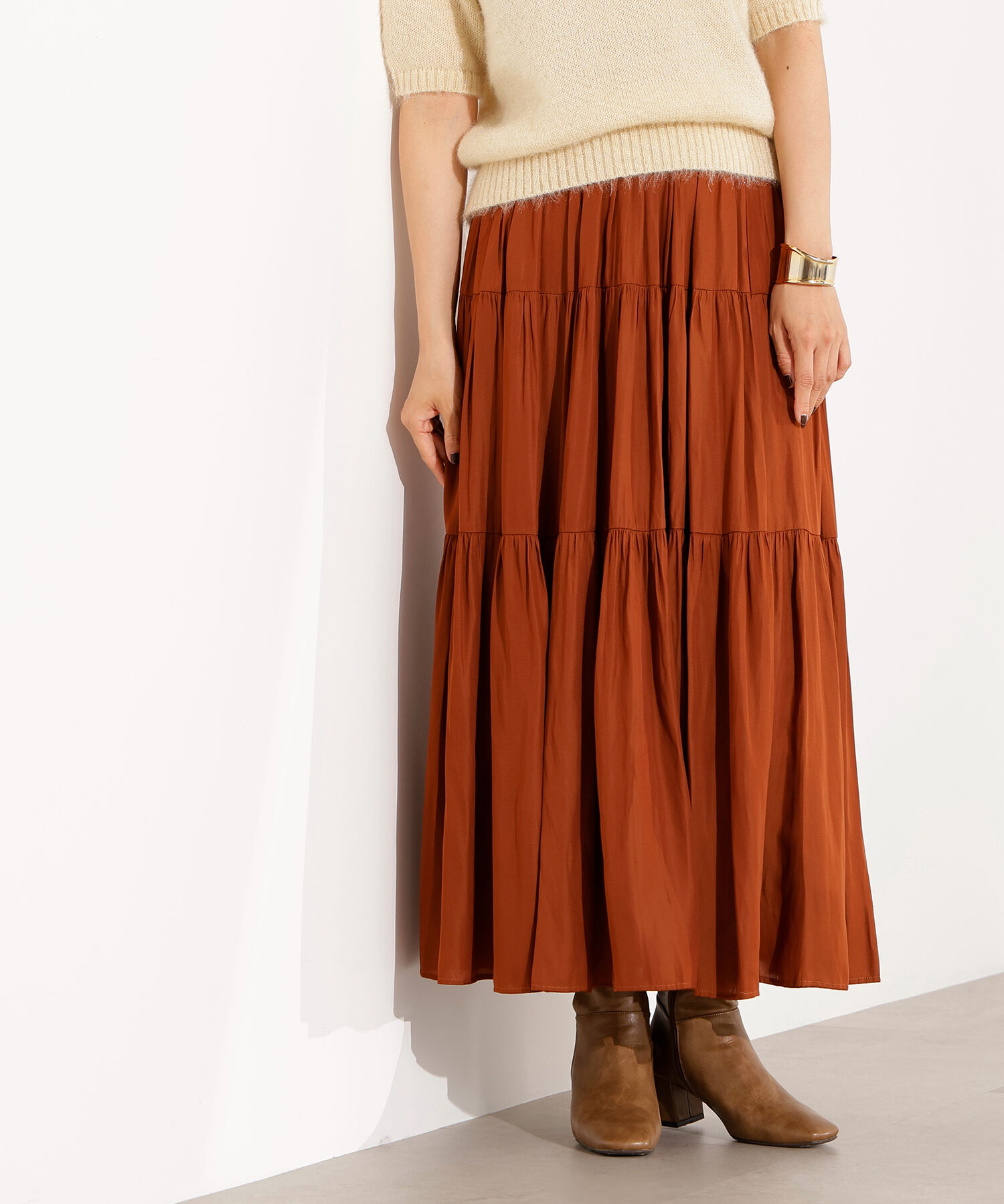  「ティアードロングスカート」|スカート|