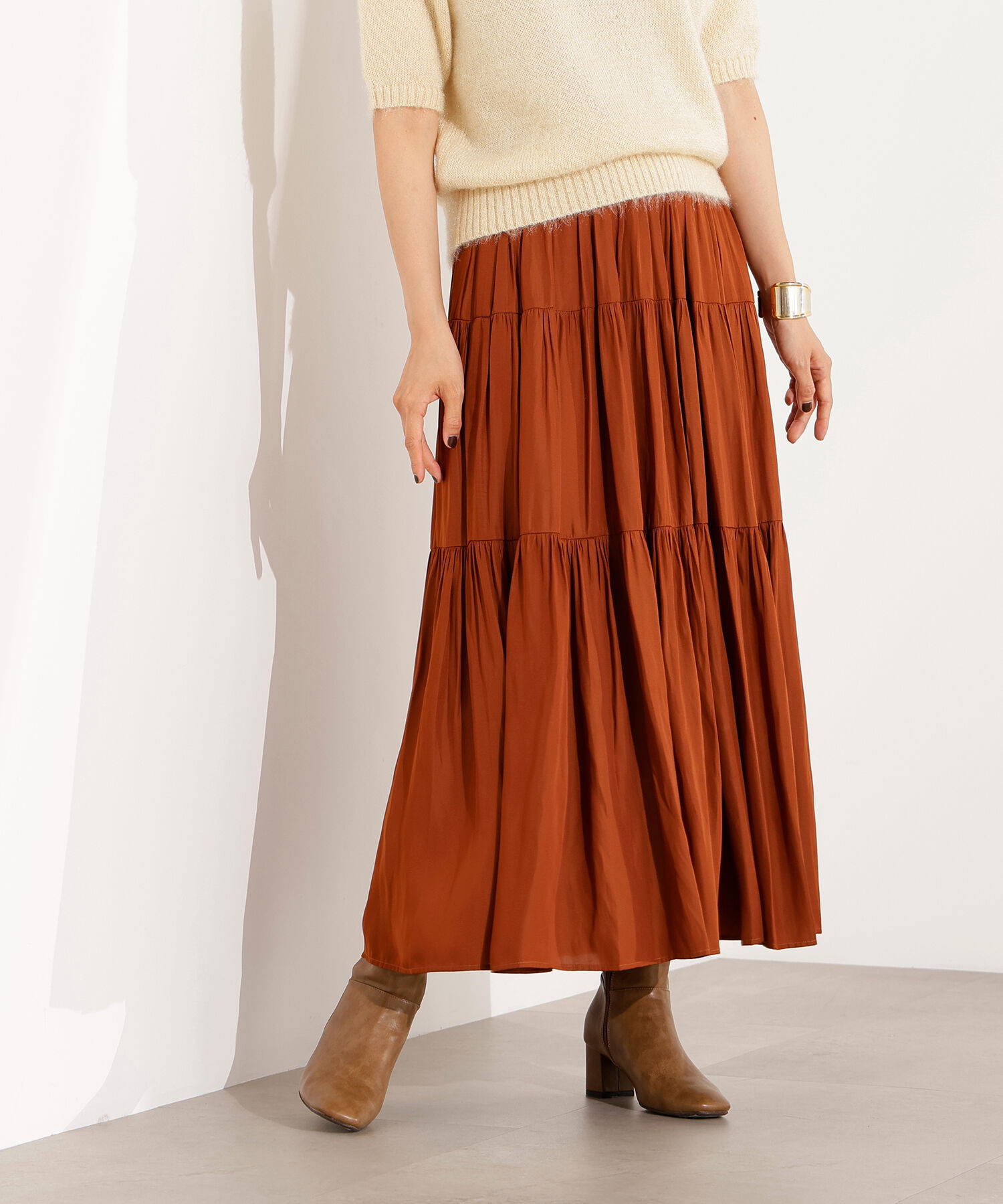  「ティアードロングスカート」|スカート|