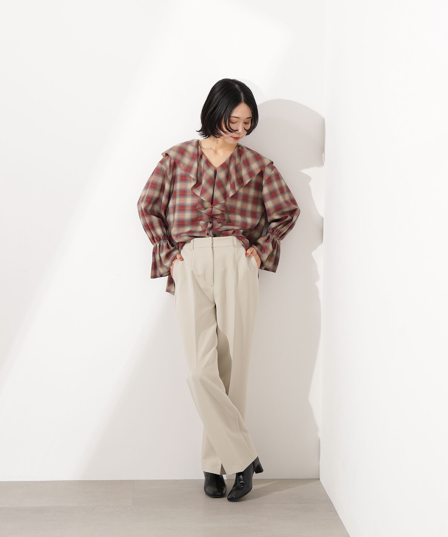  「ベーシックストレートパンツ」|その他|