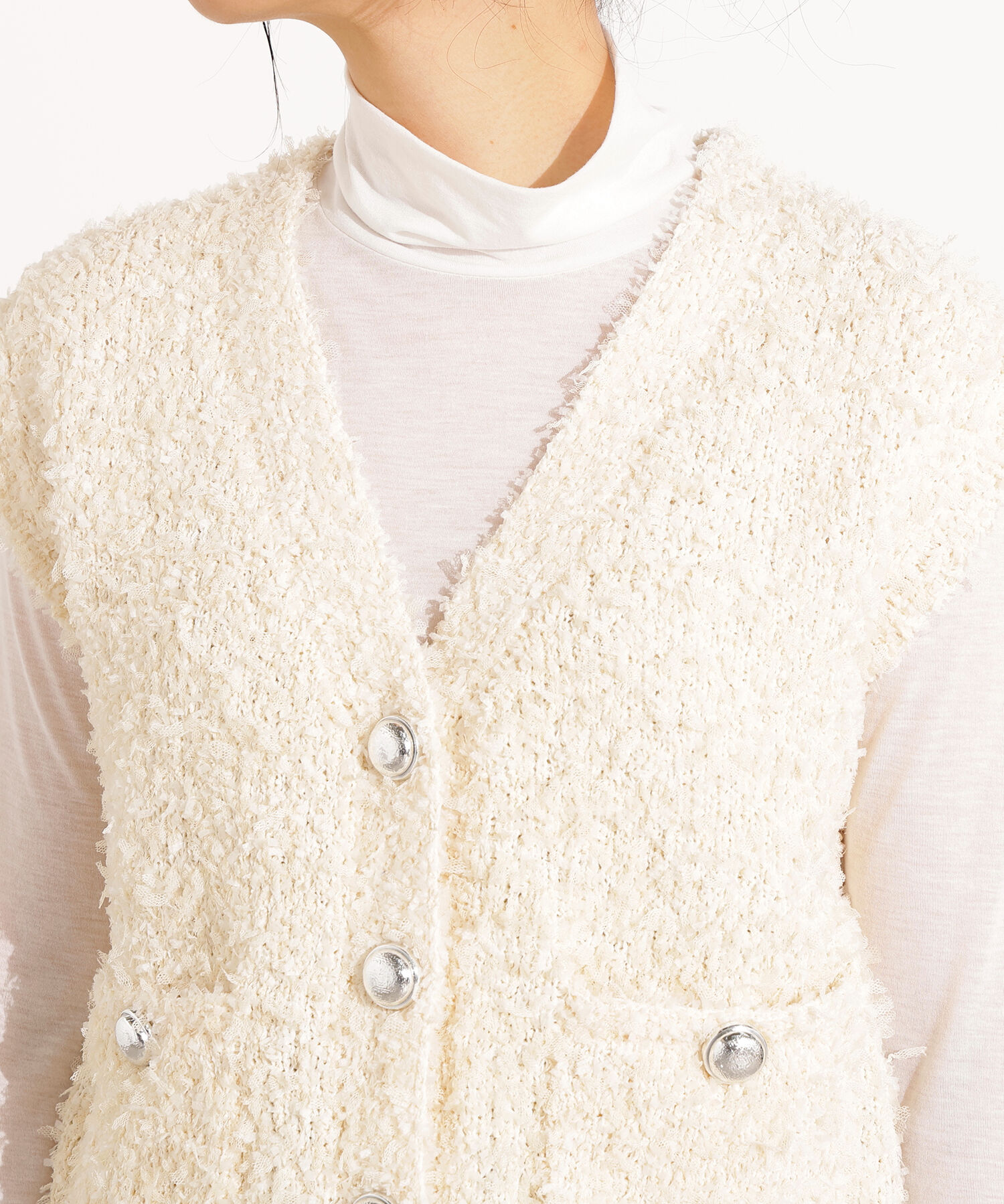  「Vネックニットジレ」|ニット・セーター|