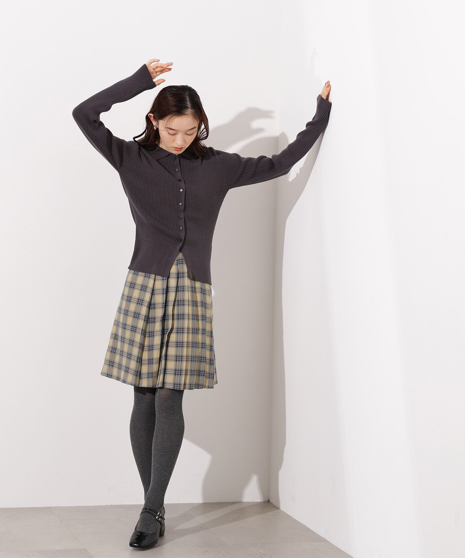  「ポロカラーリブニット」|ニット・セーター|