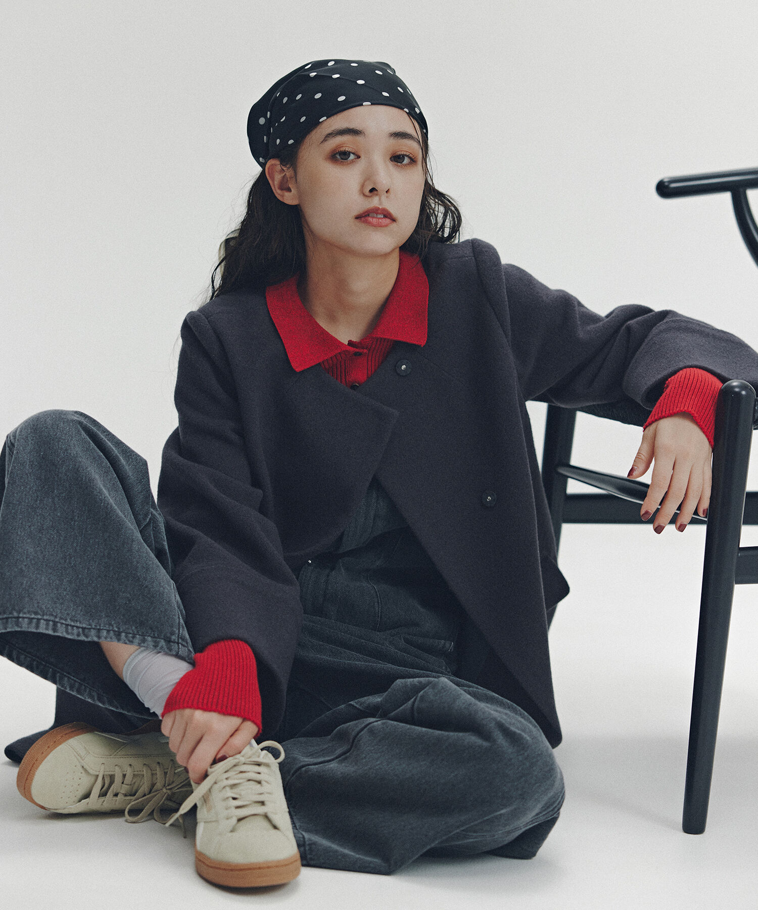  「ポロカラーリブニット」|ニット・セーター|