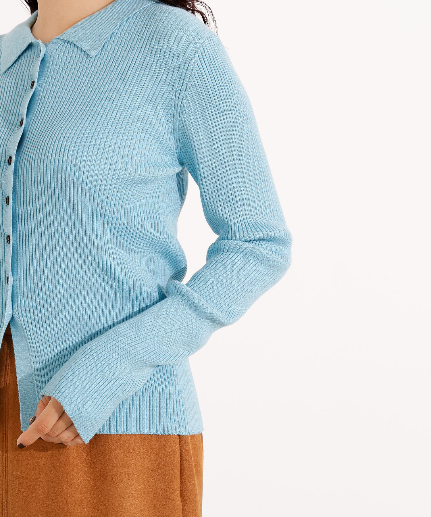  「ポロカラーリブニット」|ニット・セーター|