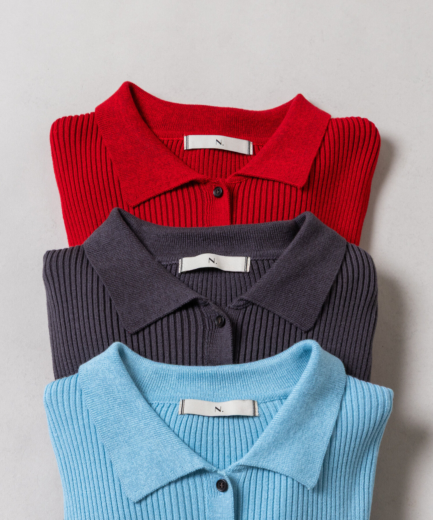  「ポロカラーリブニット」|ニット・セーター|