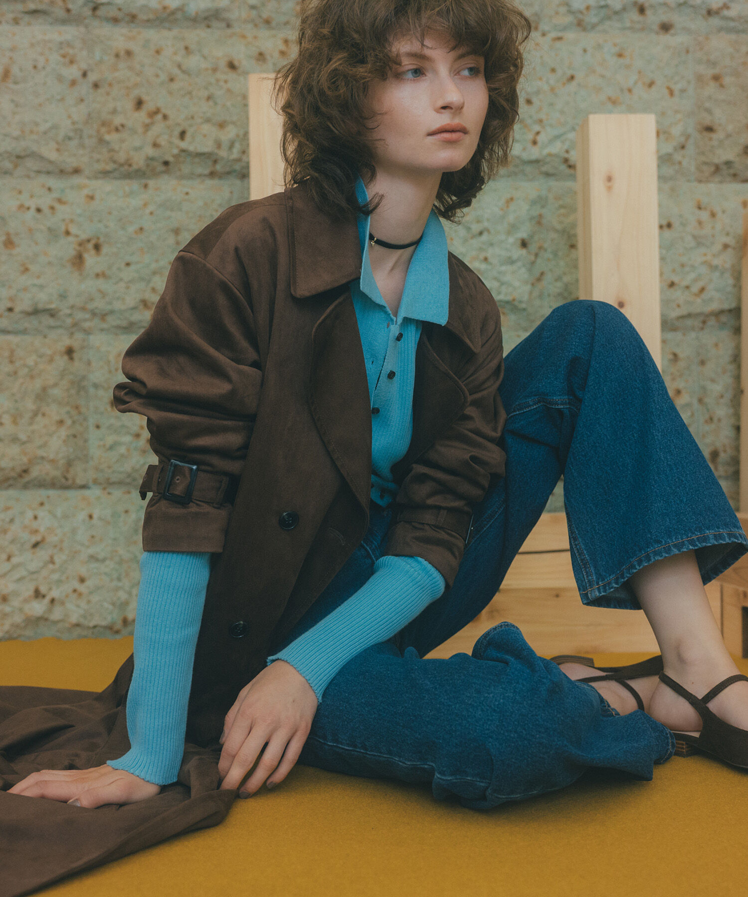  「ポロカラーリブニット」|ニット・セーター|