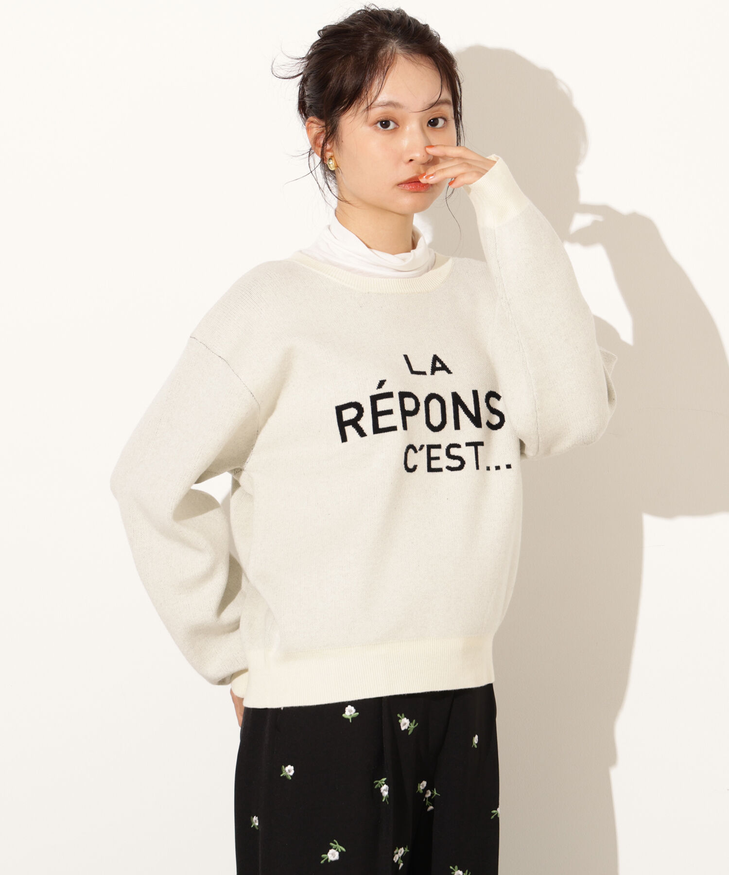  「フレンチロゴジャガードニット」|ニット・セーター|