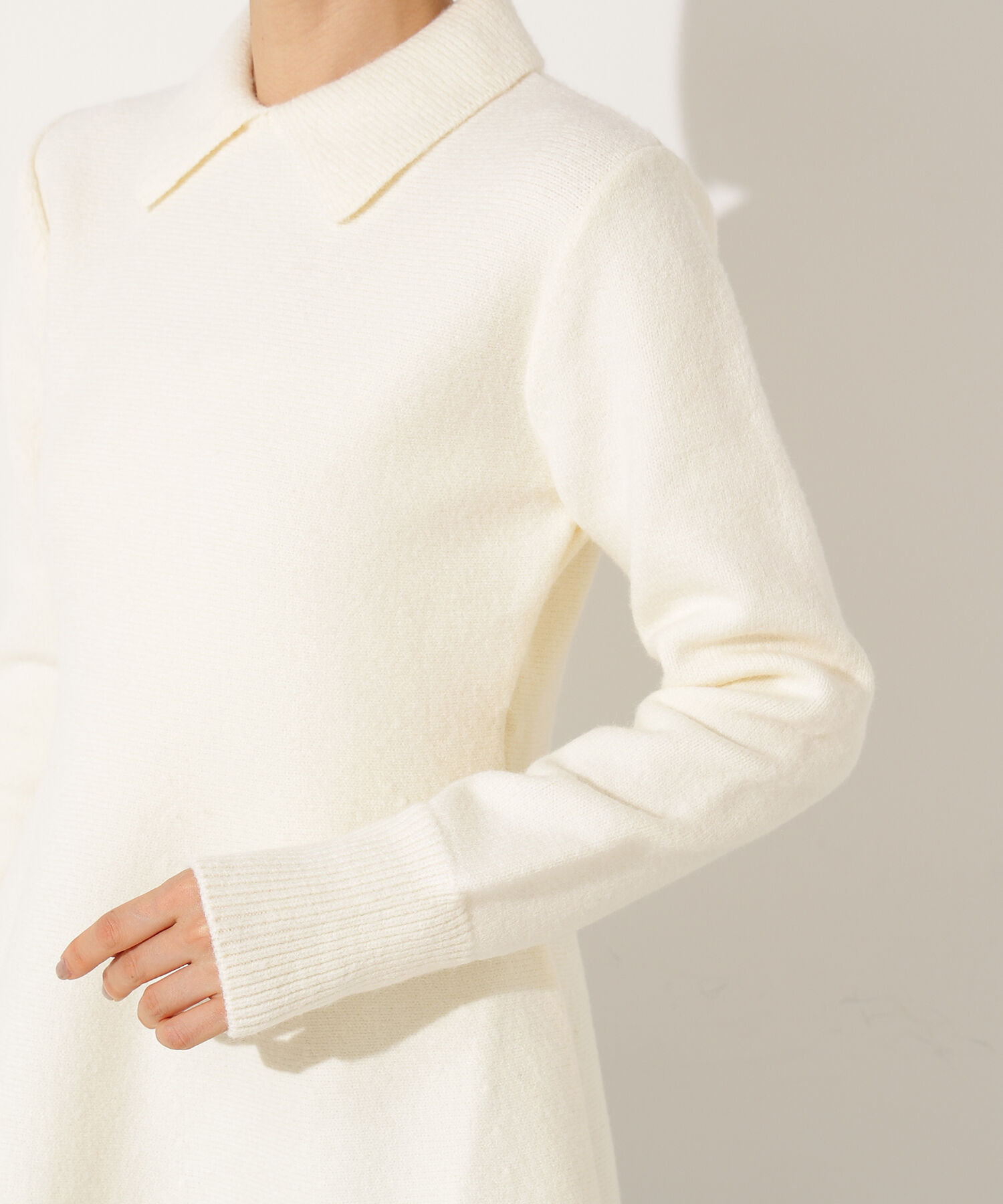  「襟付きペプラムニット」|ニット・セーター|