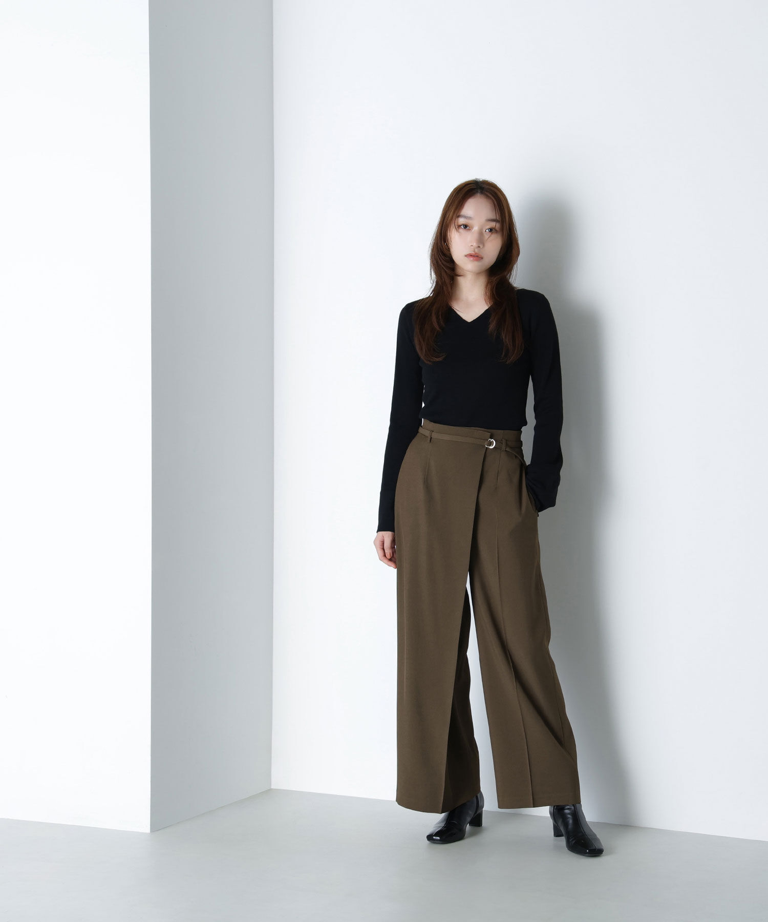  「ニュアンスネックフレアスリーブニット」|ニット・セーター|