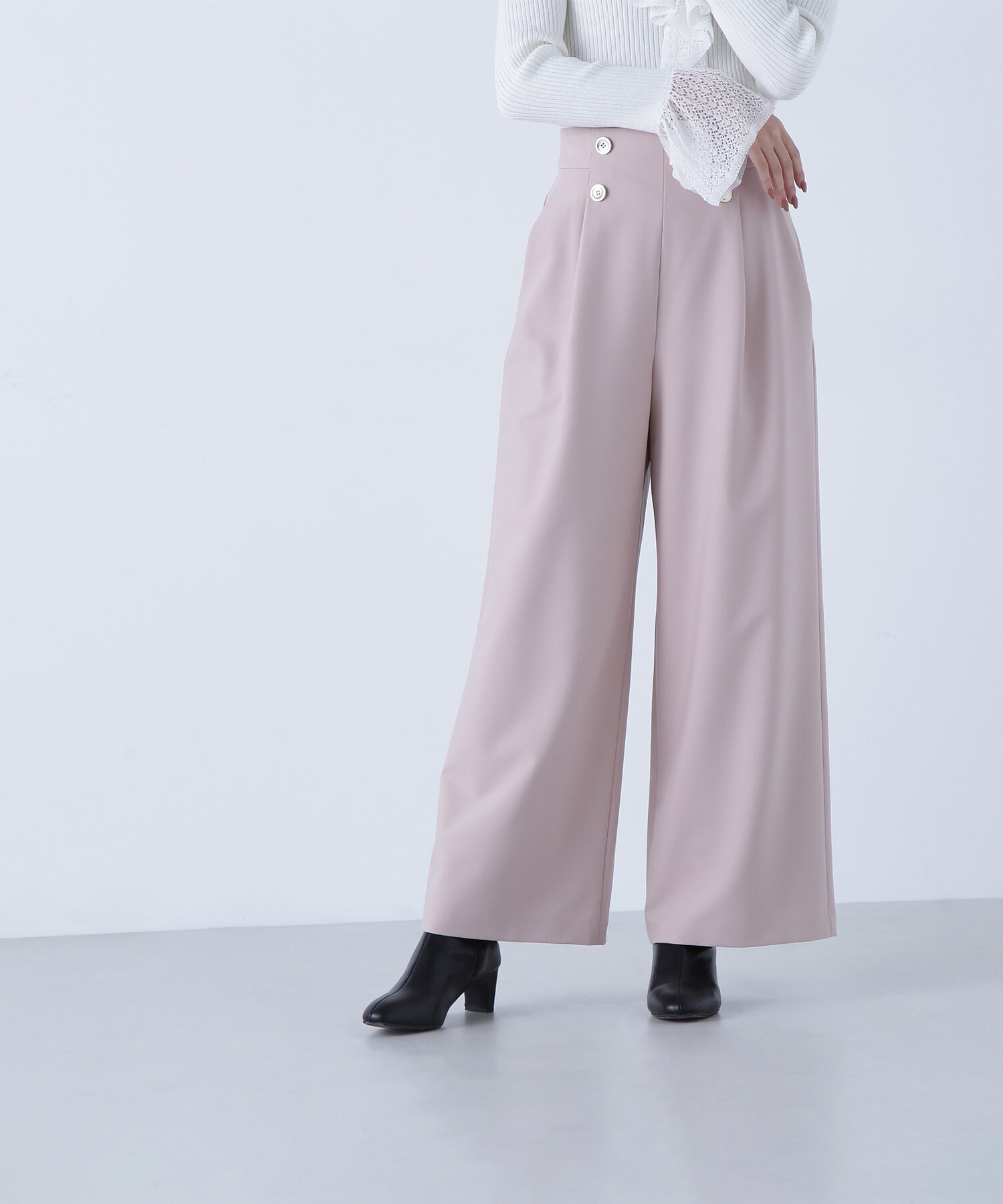  「＜骨格ウェーブ＞ハイウエストマリンパンツ」|その他|