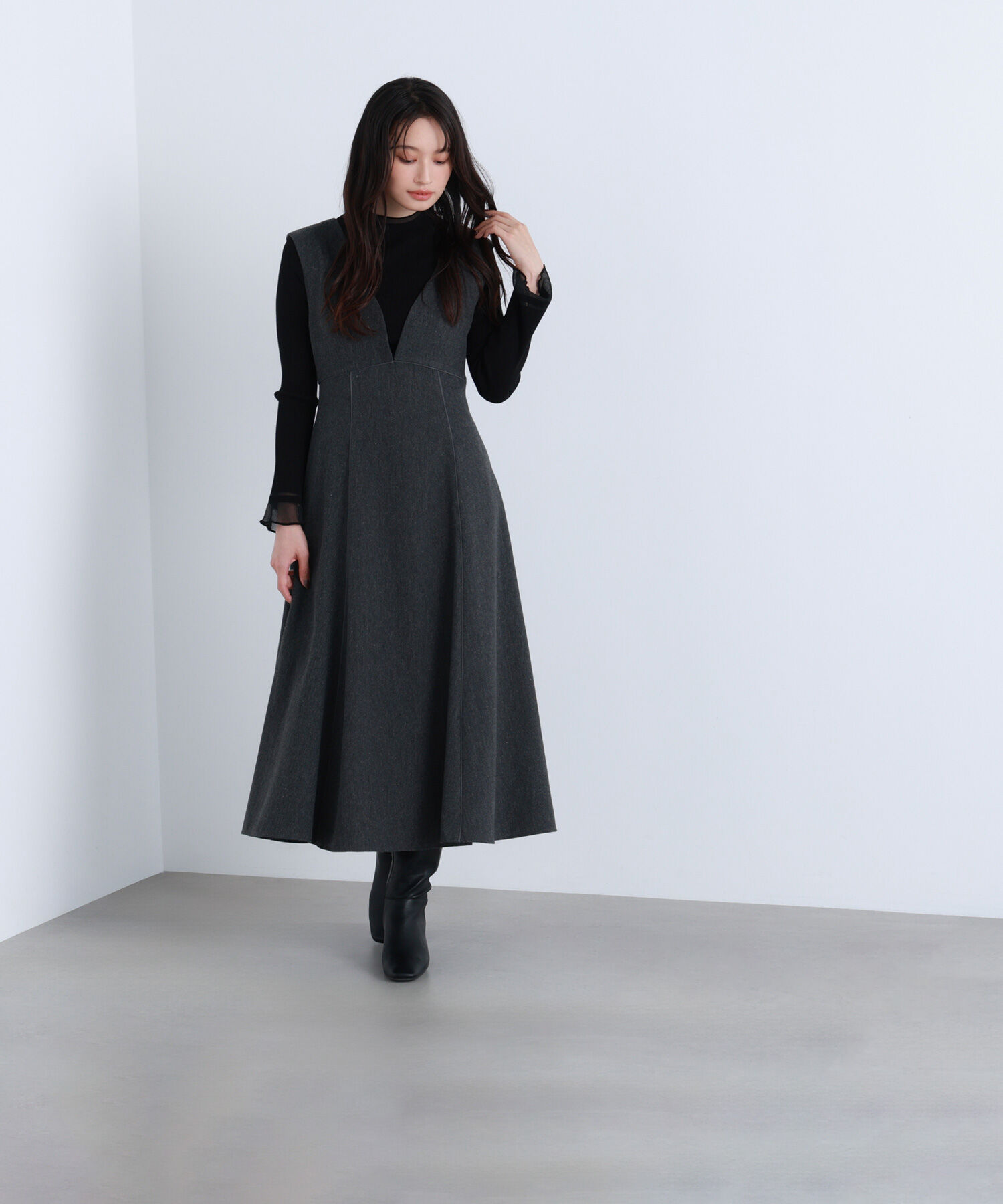  「&ldquo;さりげな&rdquo;シアースリーブニット」|ニット・セーター|