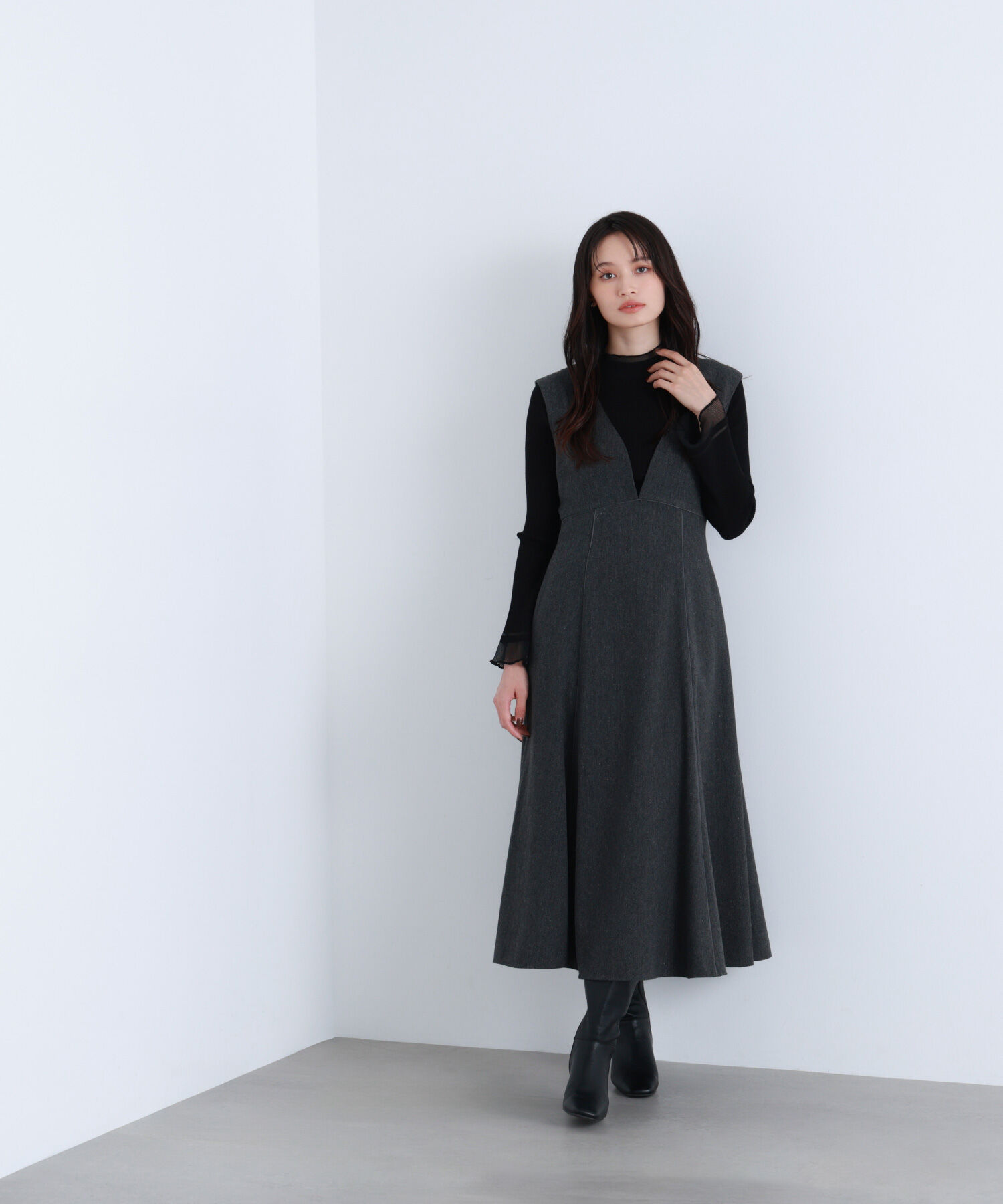  「&ldquo;さりげな&rdquo;シアースリーブニット」|ニット・セーター|