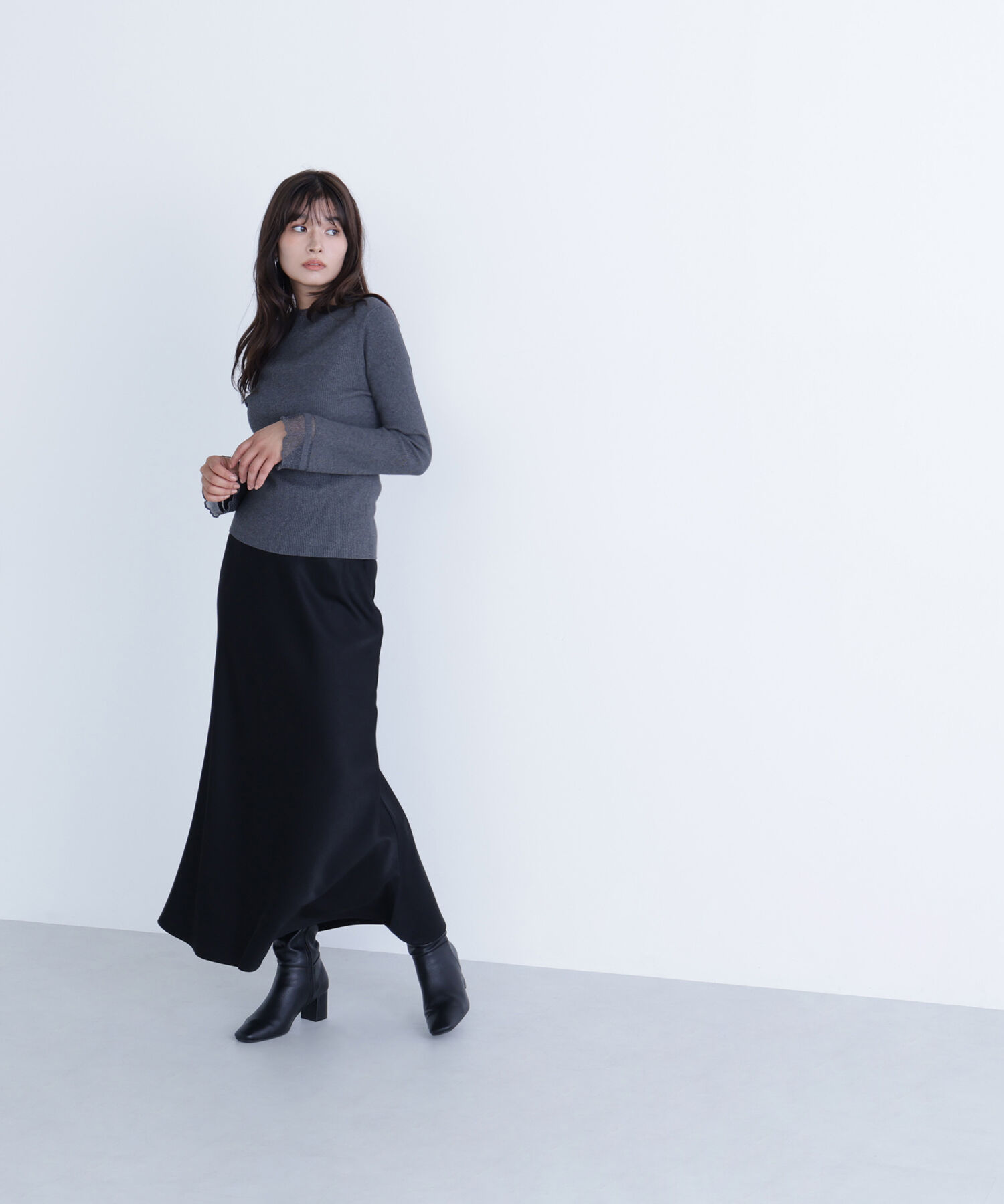  「&ldquo;さりげな&rdquo;シアースリーブニット」|ニット・セーター|