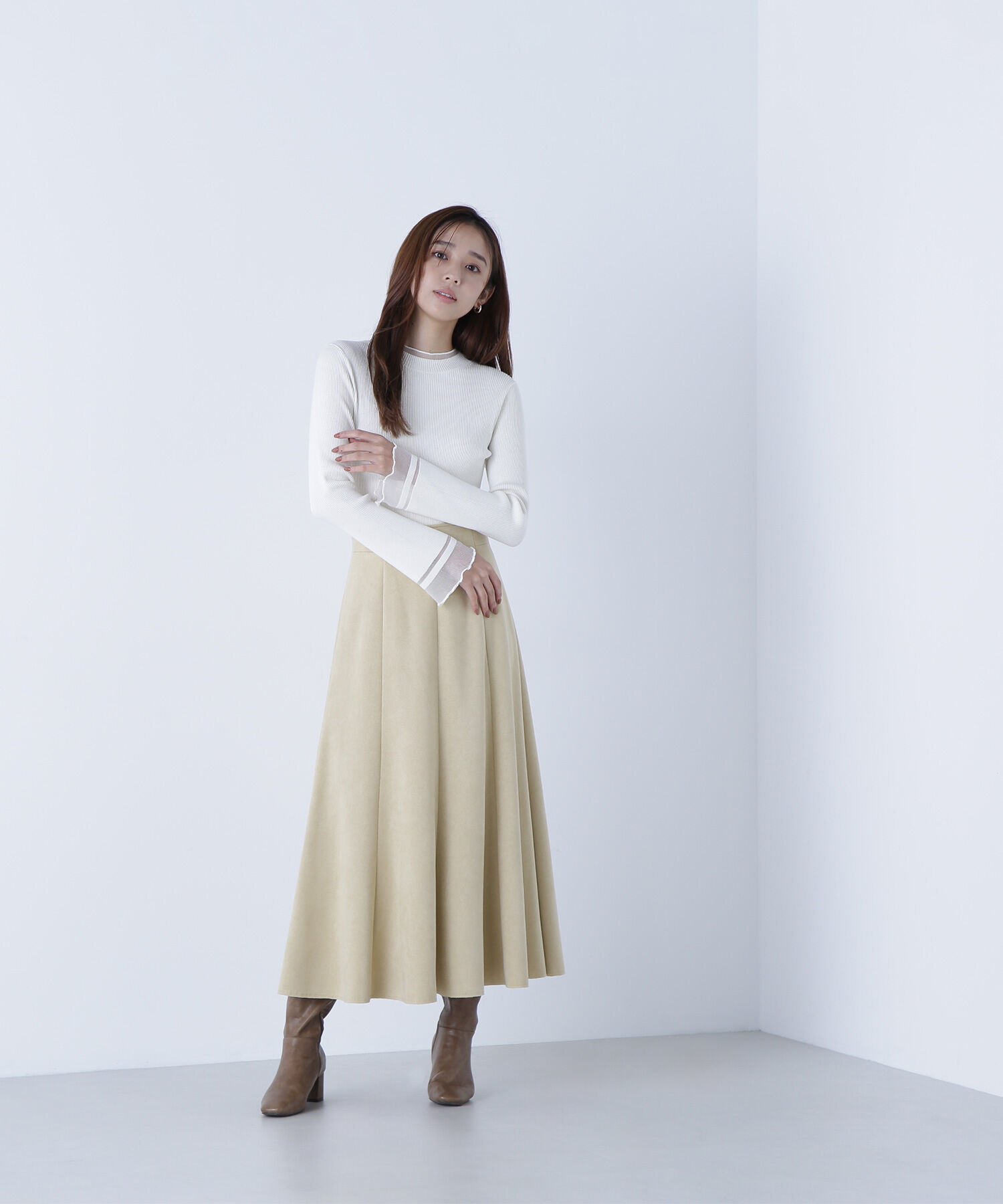  「&ldquo;さりげな&rdquo;シアースリーブニット」|ニット・セーター|