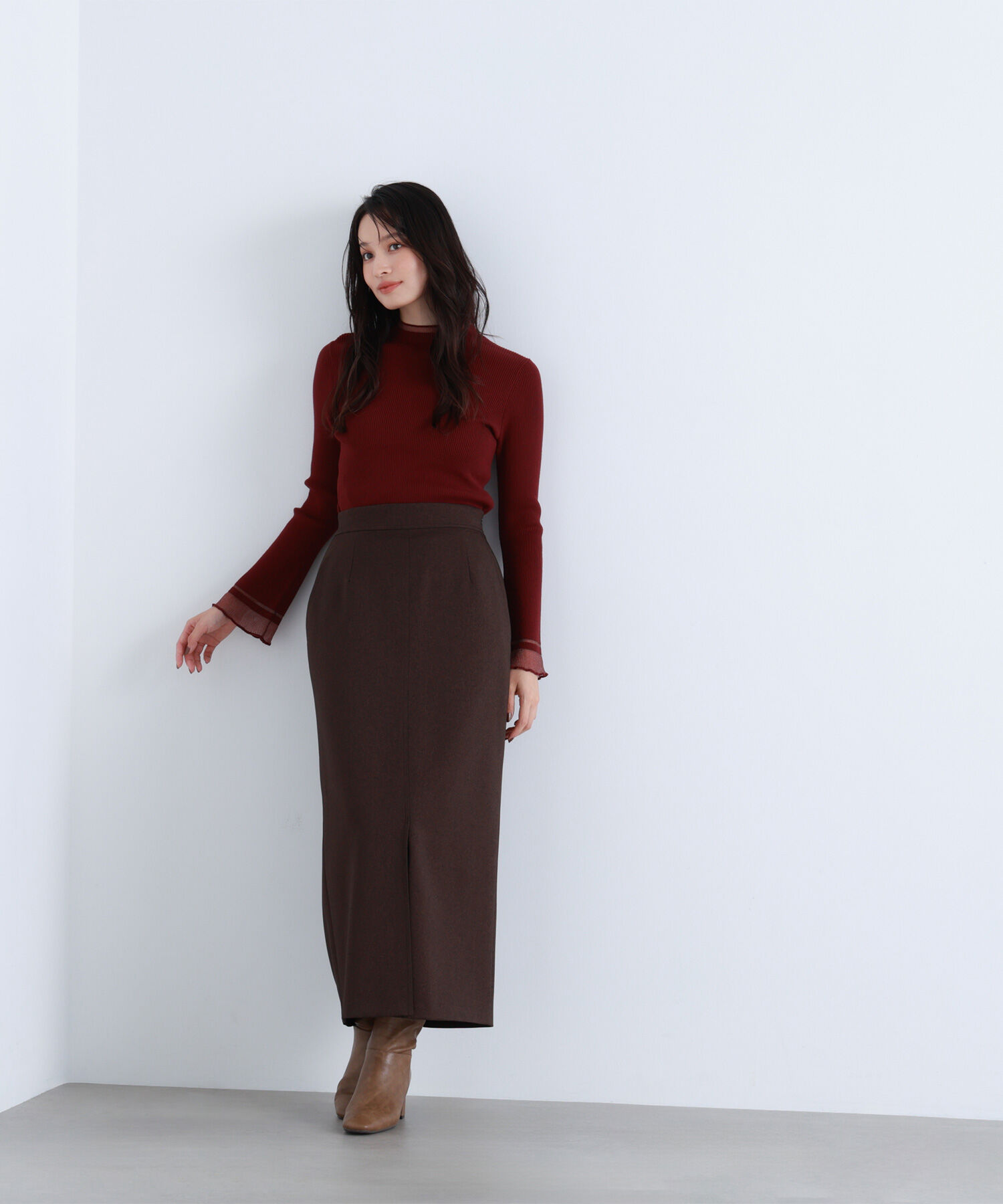  「&ldquo;さりげな&rdquo;シアースリーブニット」|ニット・セーター|